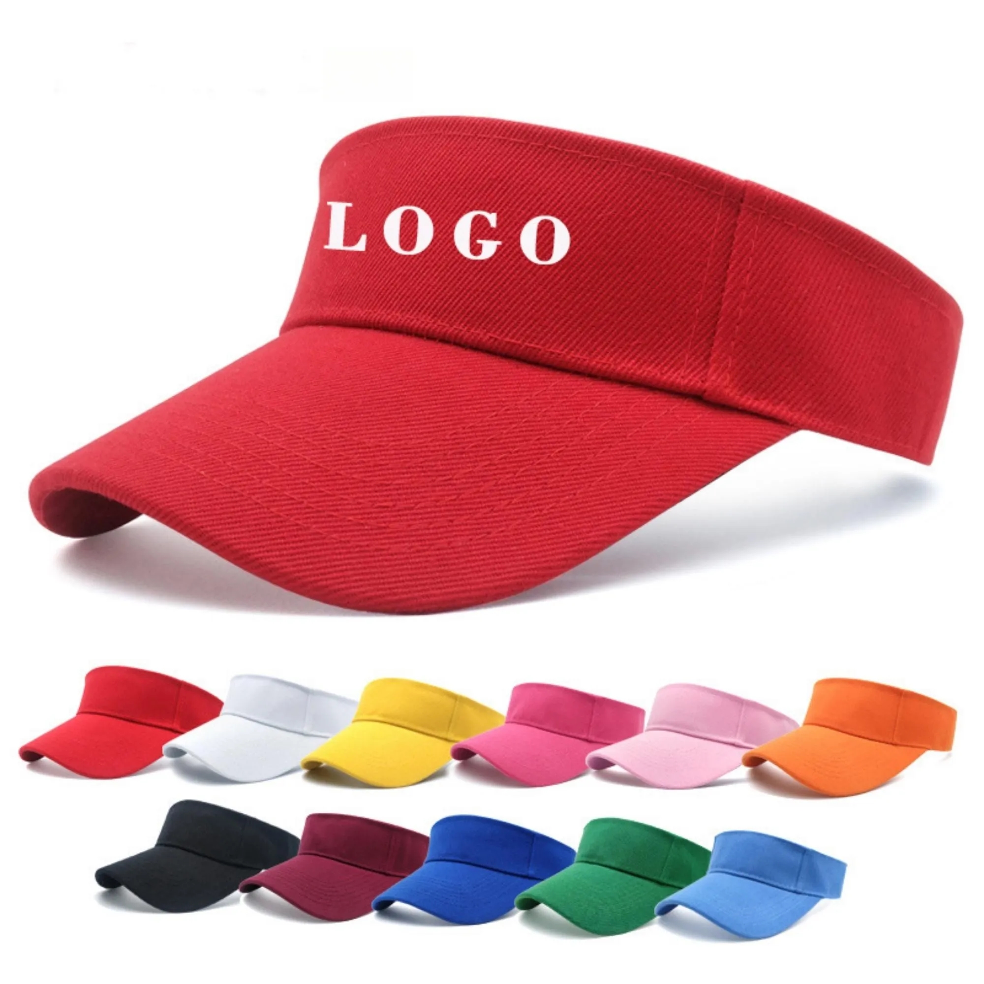 Custom Logo Cotton Twill Sun Visor Summer Hat For Youth Kids