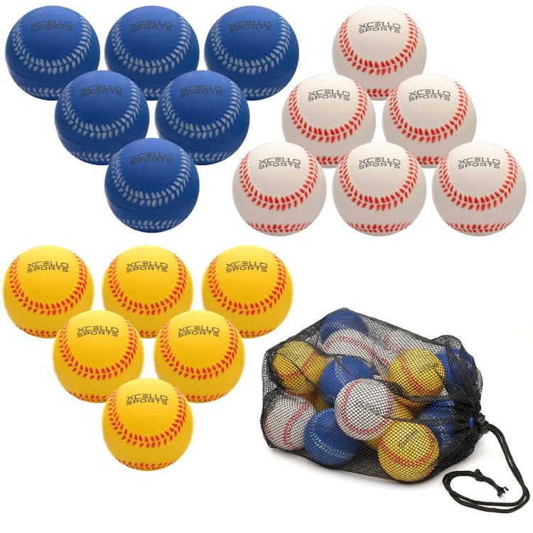 Foam Baseballs - Assorted Colors 9" 3