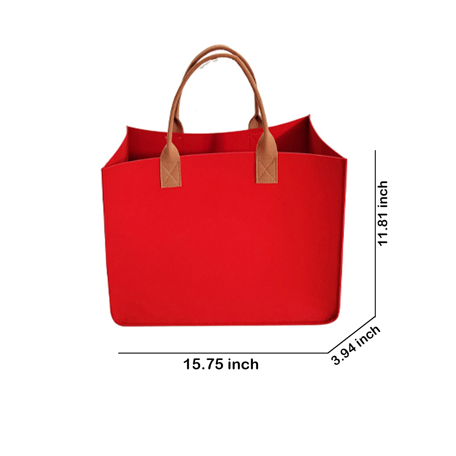 Felt Bag with Long Handles - Foldable & Stylish, custom tote bag with logo imprint 9