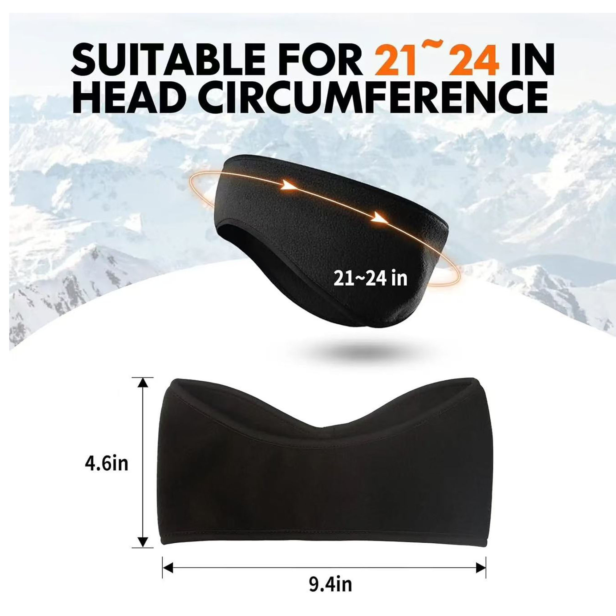 Winter Fleece Ear Muffs for Men & Women, Warm Ear Warmer Headband 8