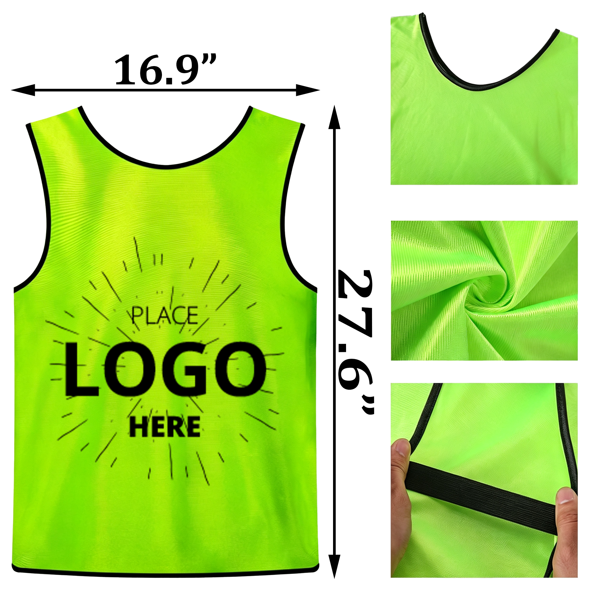 Custom Caddie Training Sport Double Sided Mesh Pinnie Vests 5