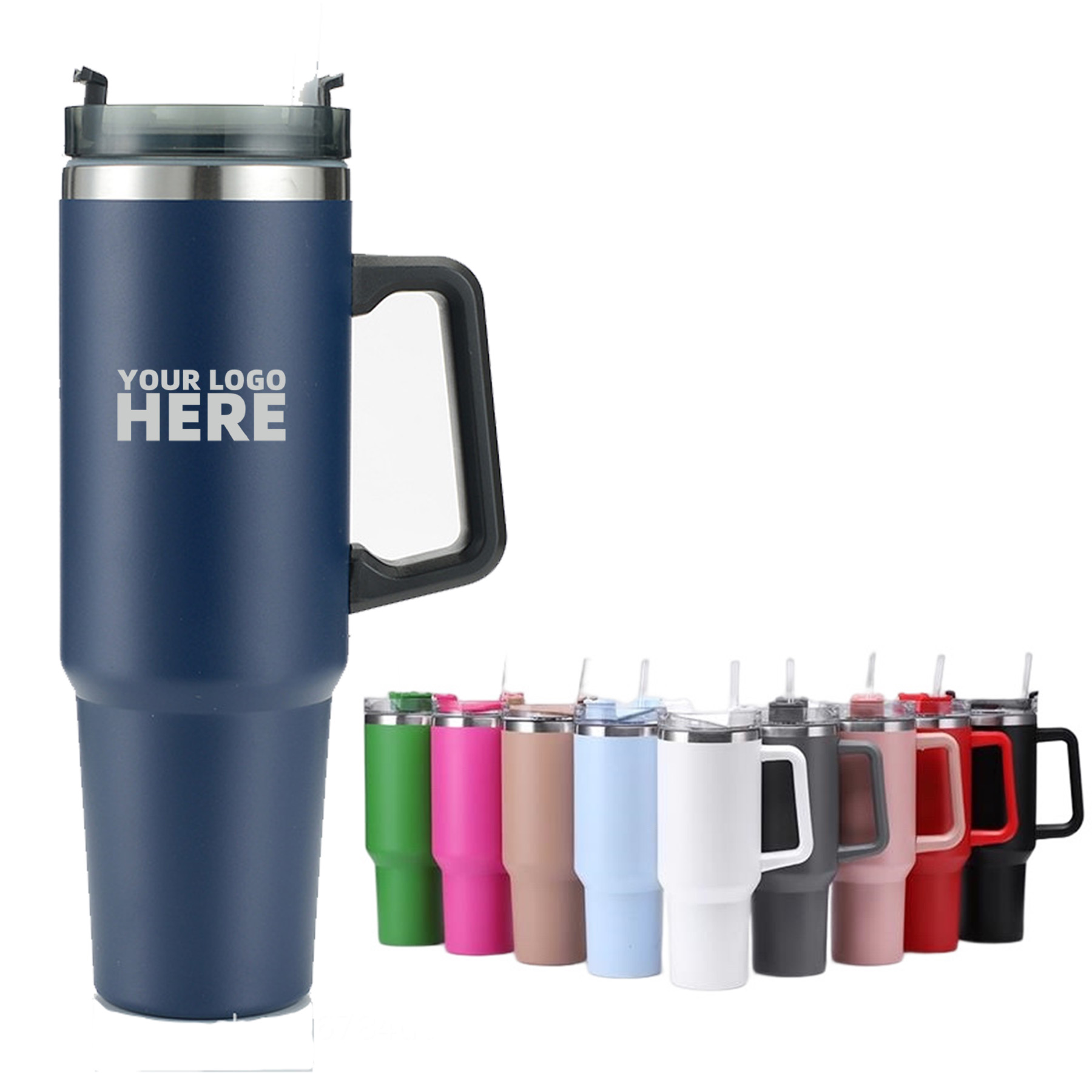 40 OZ Insulated Tumbler With Lid And Straw