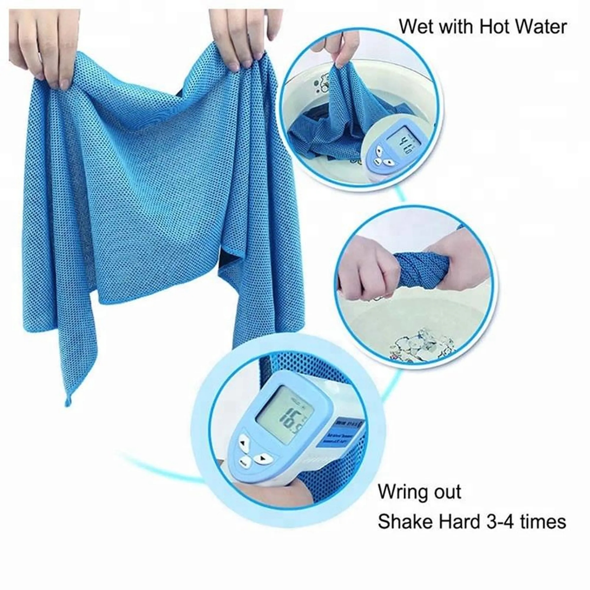39"x12" High-end Double Layer Ice Feeling Cooling Sport Towe 9