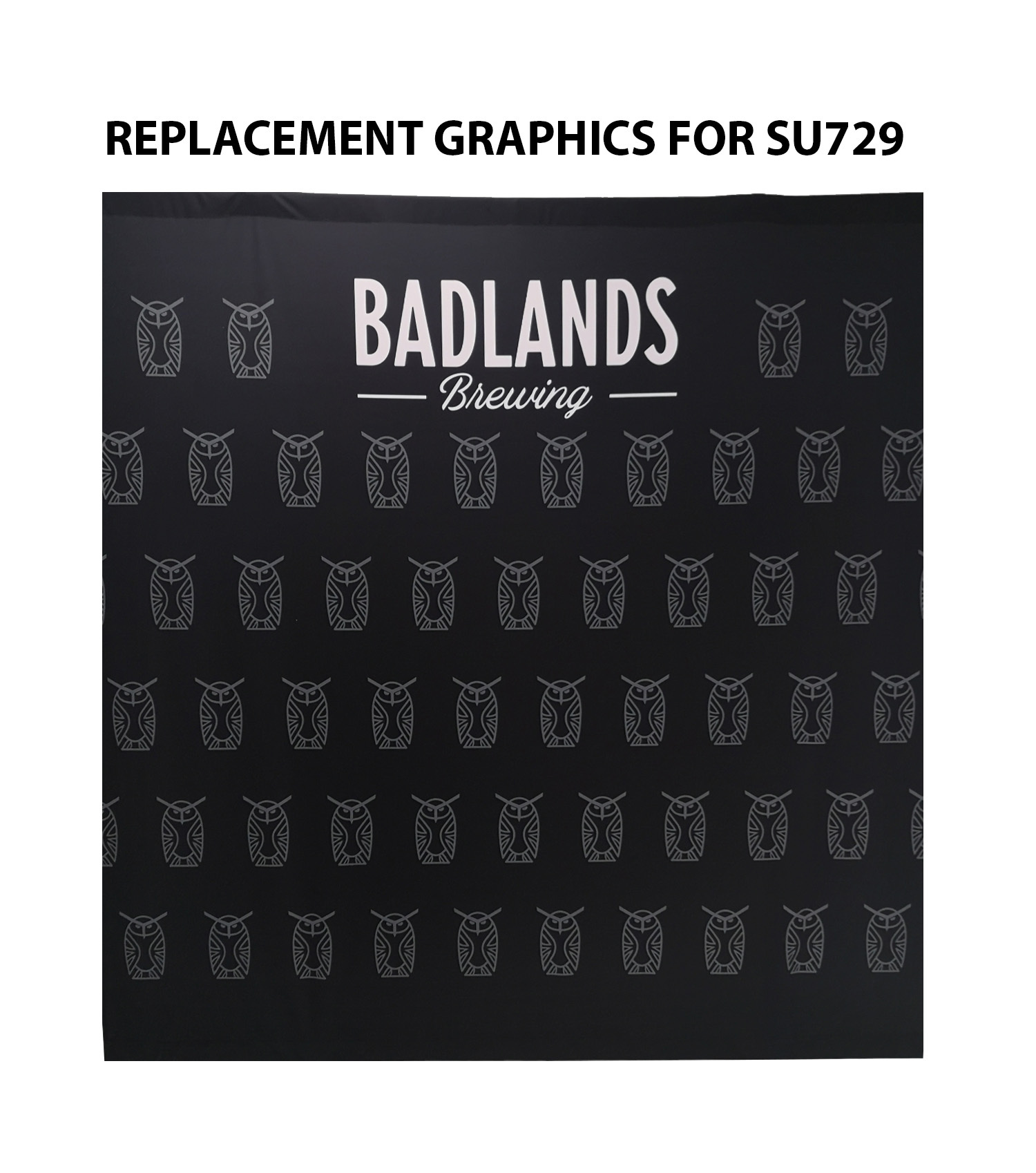 24 Hr Express Ship - Replacement Graphics Single sided 8'w x 8'h with pole pocket top and bottom 7