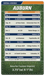 Magnet Sport Schedules - 4x7 Football Round Corners - 25 mil.