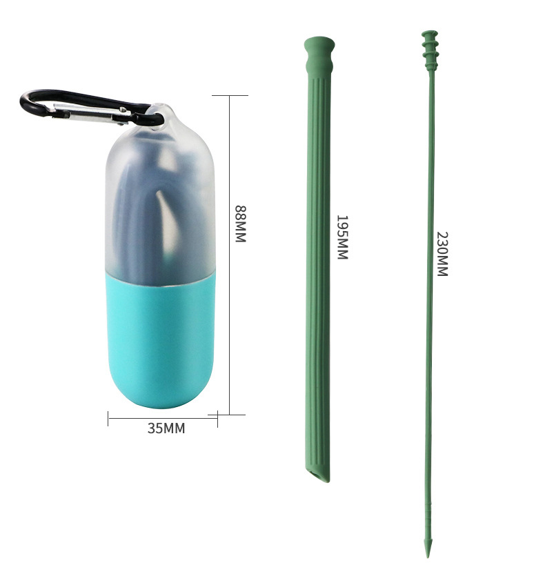 Silicone Sustainable Travel Straw Set 6