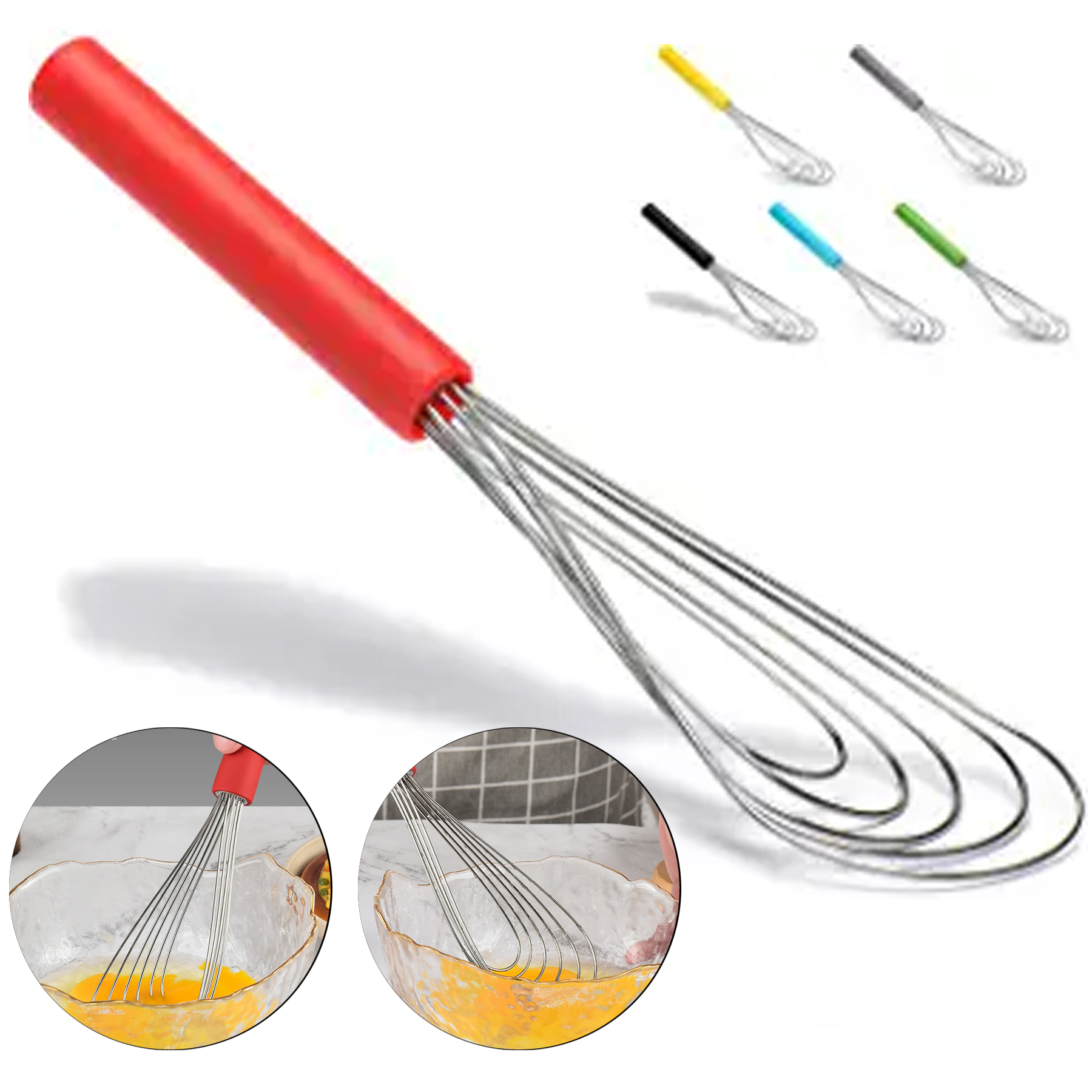 Silicone Flat Whisk 6