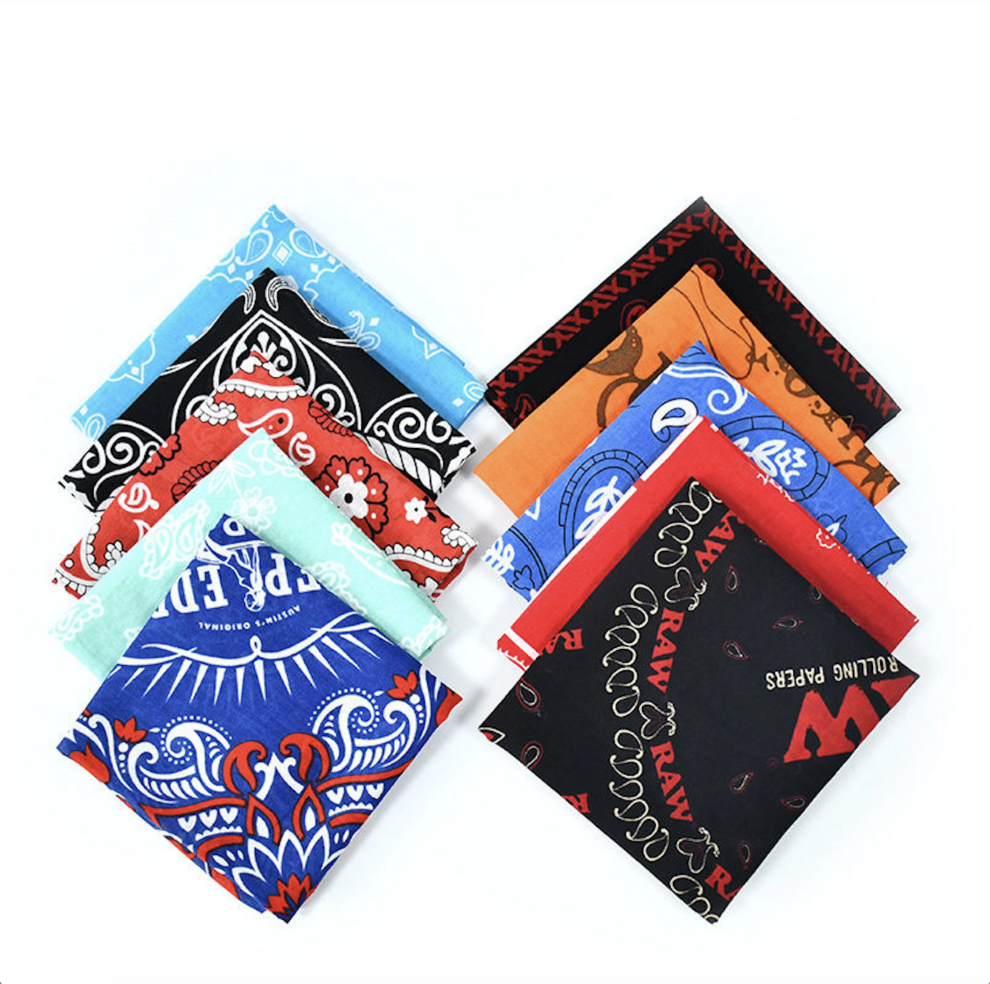 22" Full Color Polyester Square Bandana 7