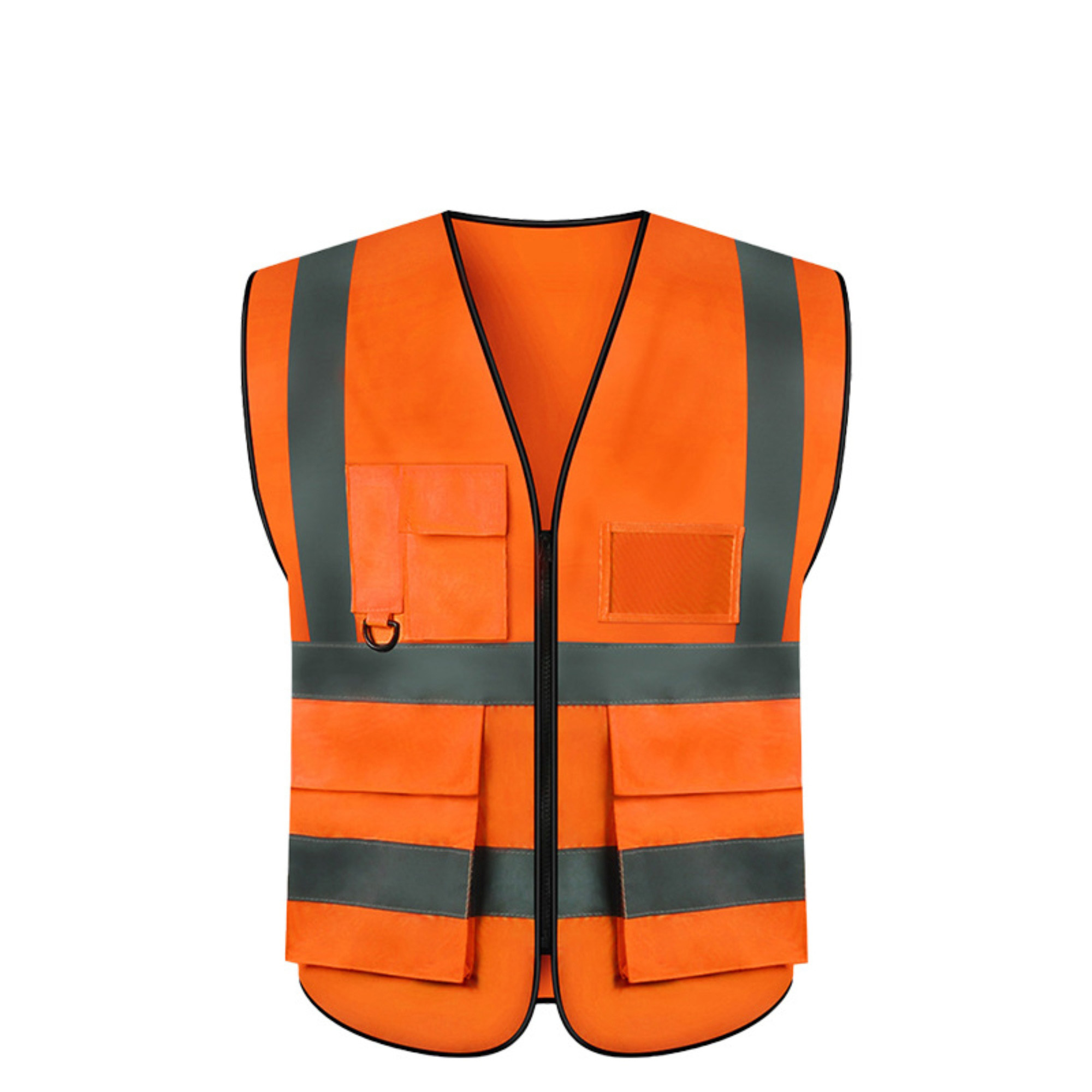 Multi-Pocket Safety Work Vest With Reflective Tape 15