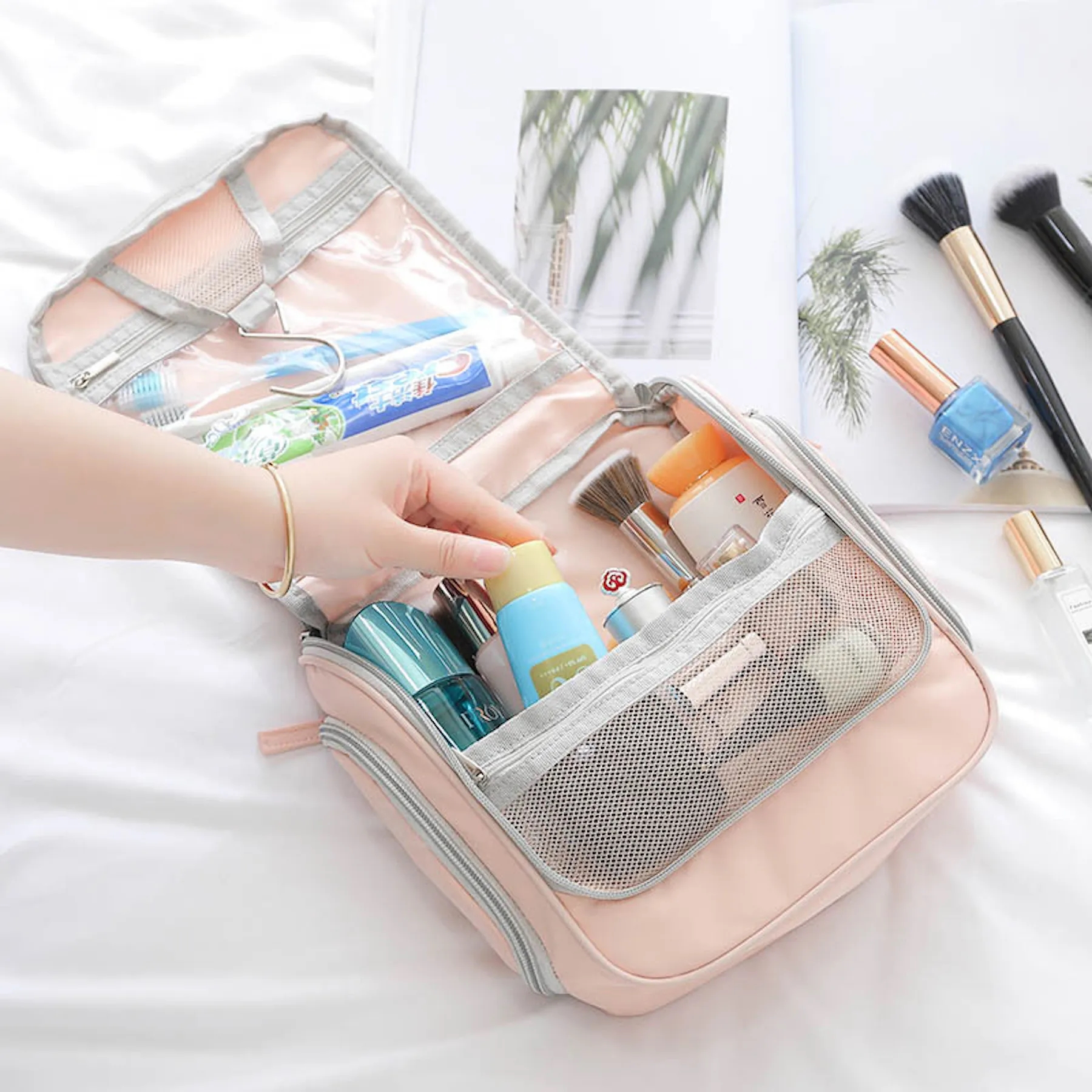 Toiletry Travel Organizer Bag with Hook 10