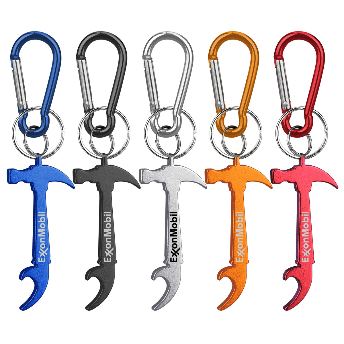 Hammer Shaped Bottle Opener Key Holder and Carabiner BO5066CB2