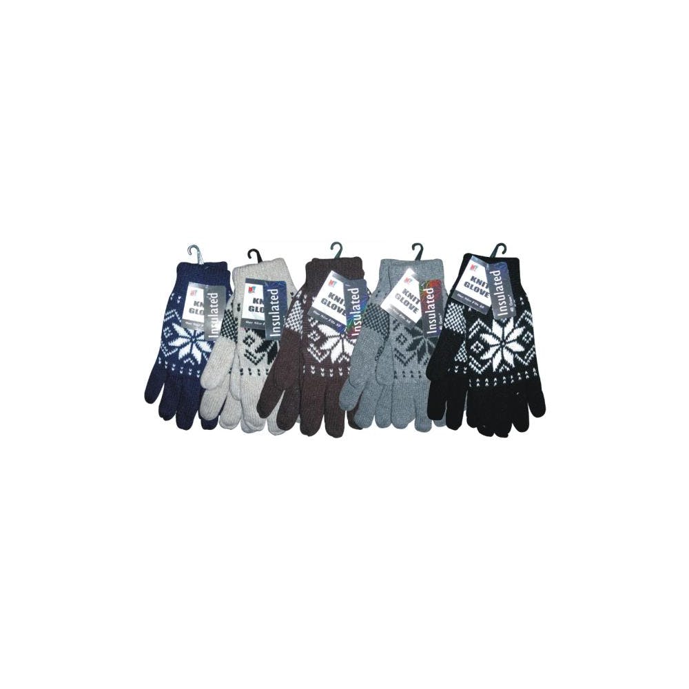 Men's Knitted Gloves Snowflake Design 2