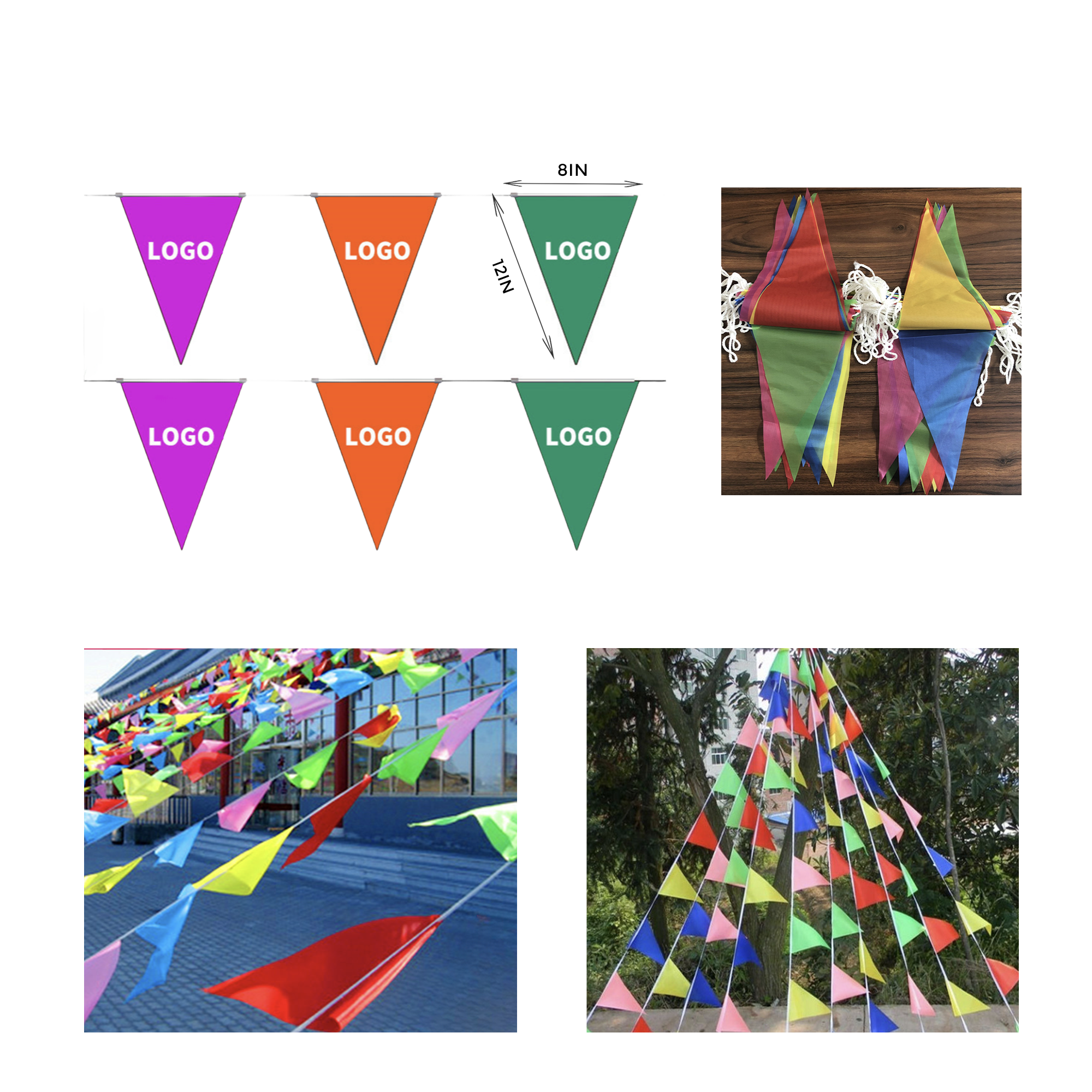 MOQ 10 PCS Durable Full Color Advertising Pennant 3
