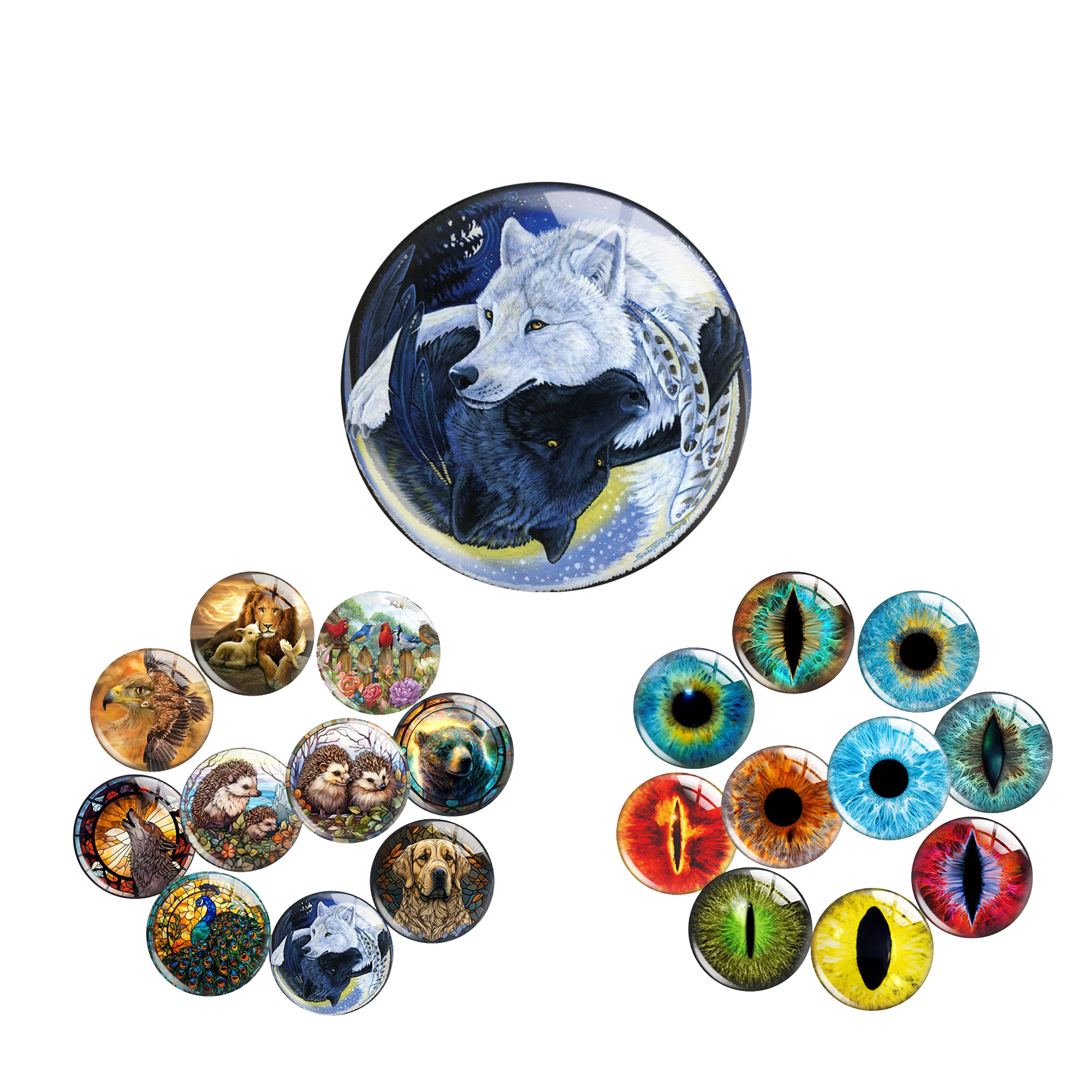 Chinese Traditional Tai Chi Eight Diagrams Badge Vintage Lucky Pins 4