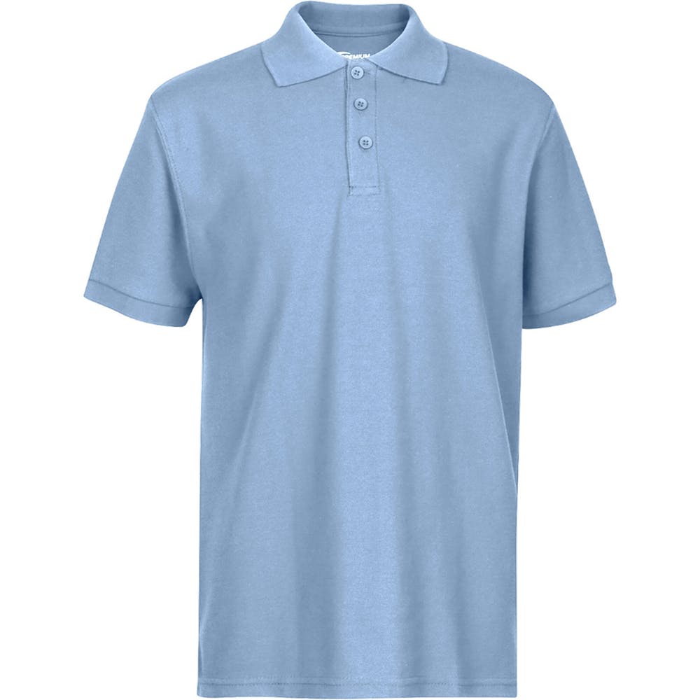 Men's Polo Shirts - Light Blue 2X Moisture Wicking 3