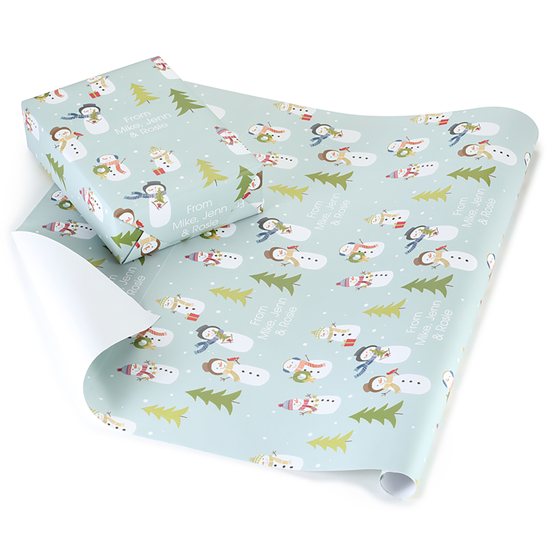 Frosty Friends Personalized Wrapping Paper Roll 10