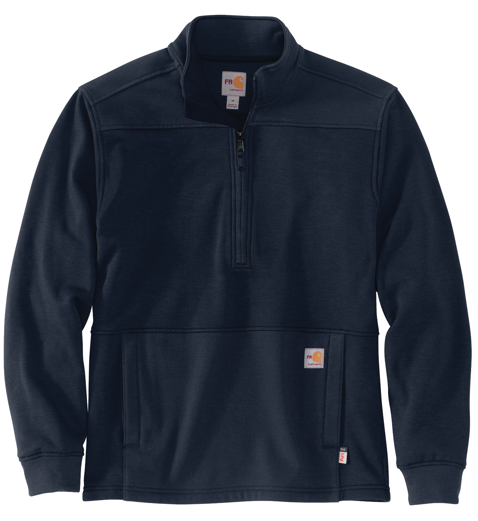 Carhartt Mens FR Rain Defender Relaxed Fit Mock Neck Fleece Pullover