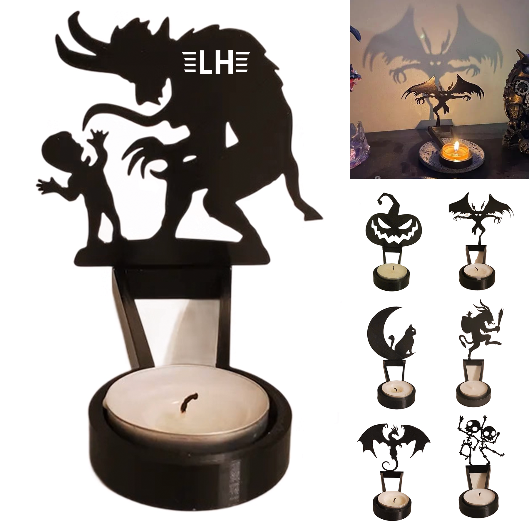 Halloween Candle Holder Table Decoration