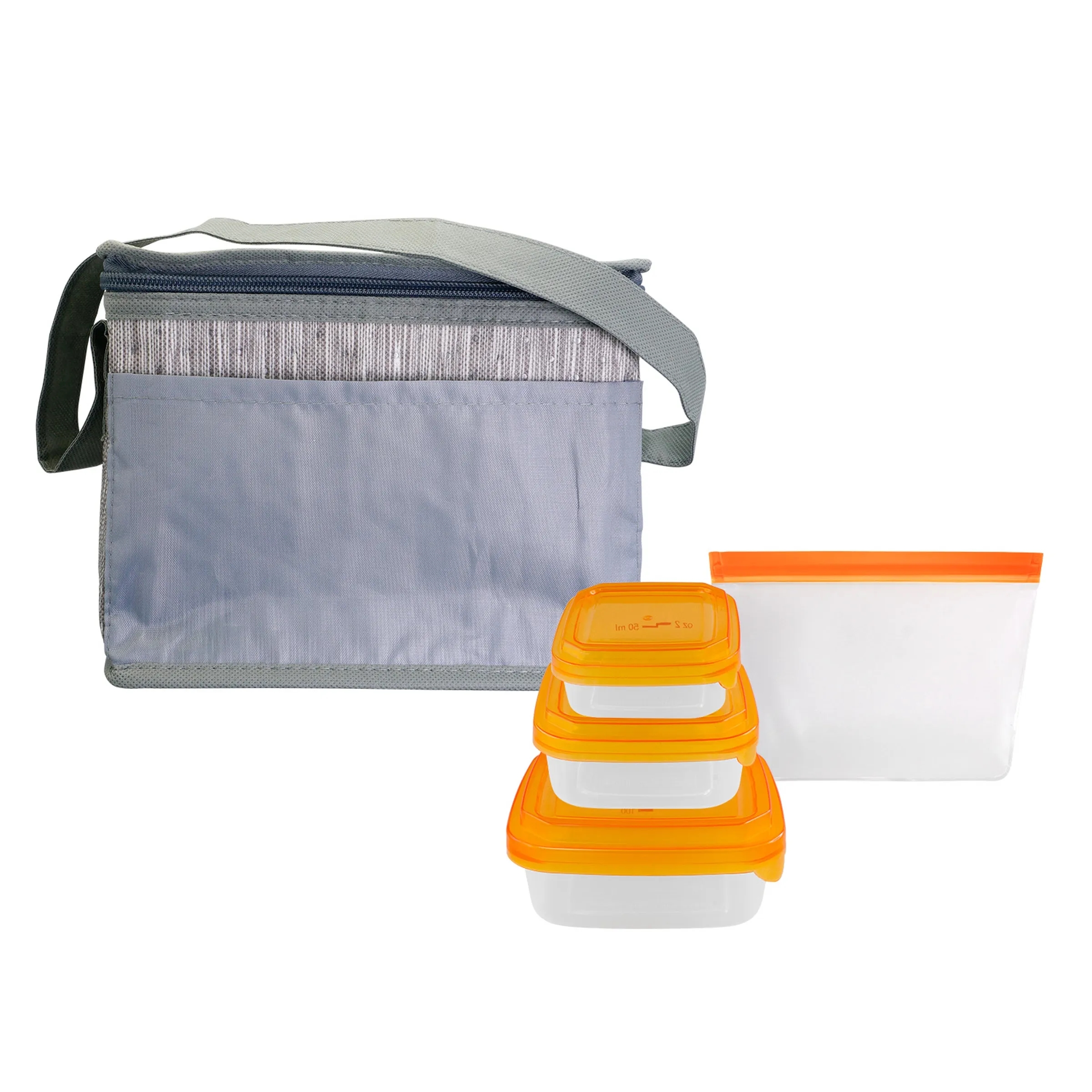 Gray Graph Portion Control Reusable Lunch Set 3