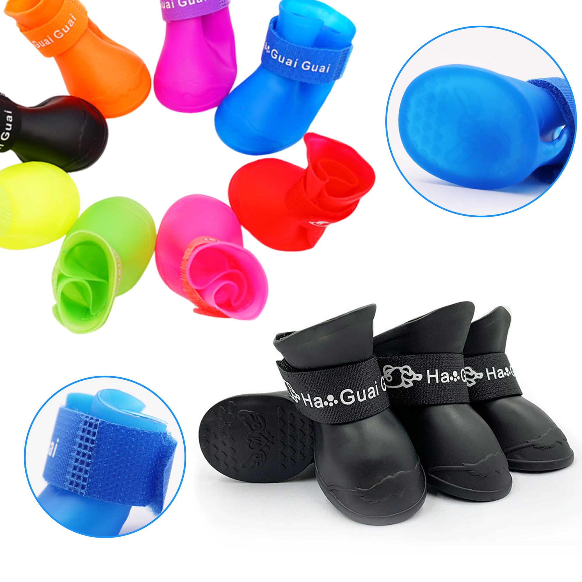 Pet Dog Rain Shoes 4