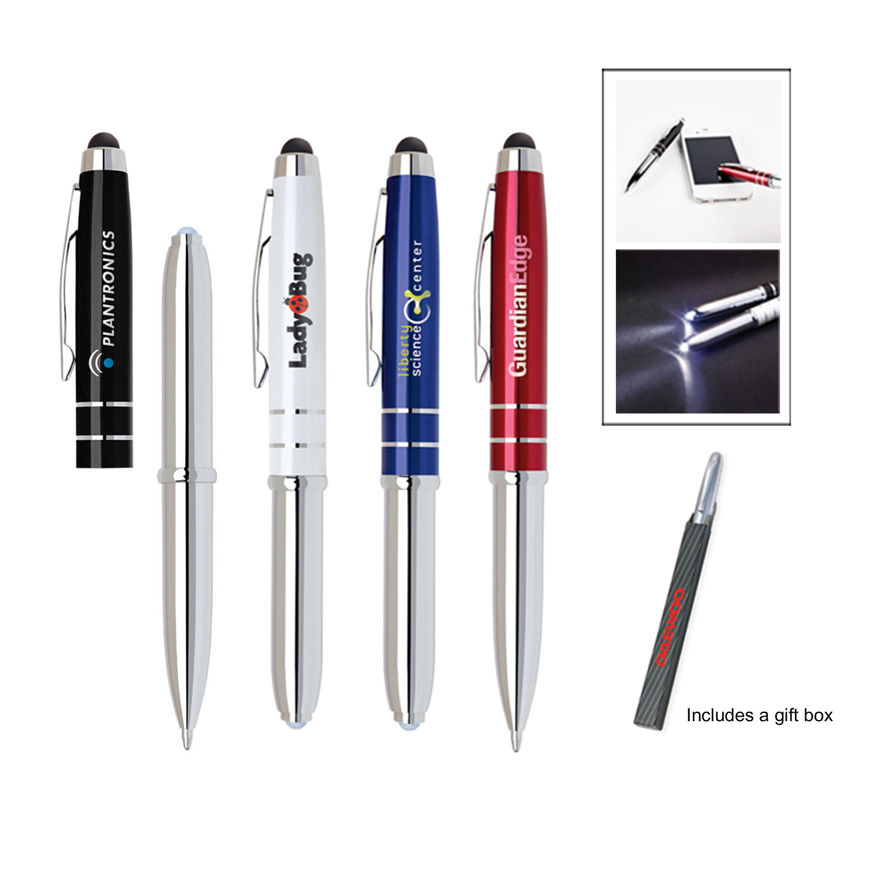 Ipad/Iphone stylus with LED and ballpoint pen 21