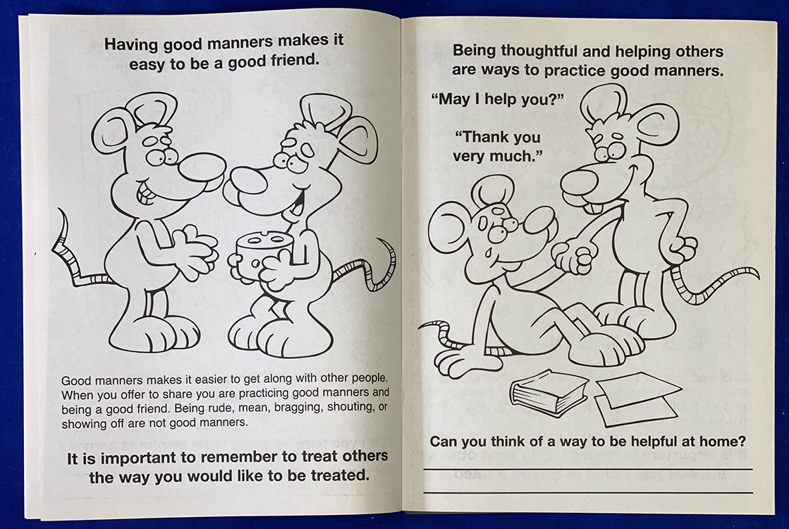 coloring book practice good manners coloring activity