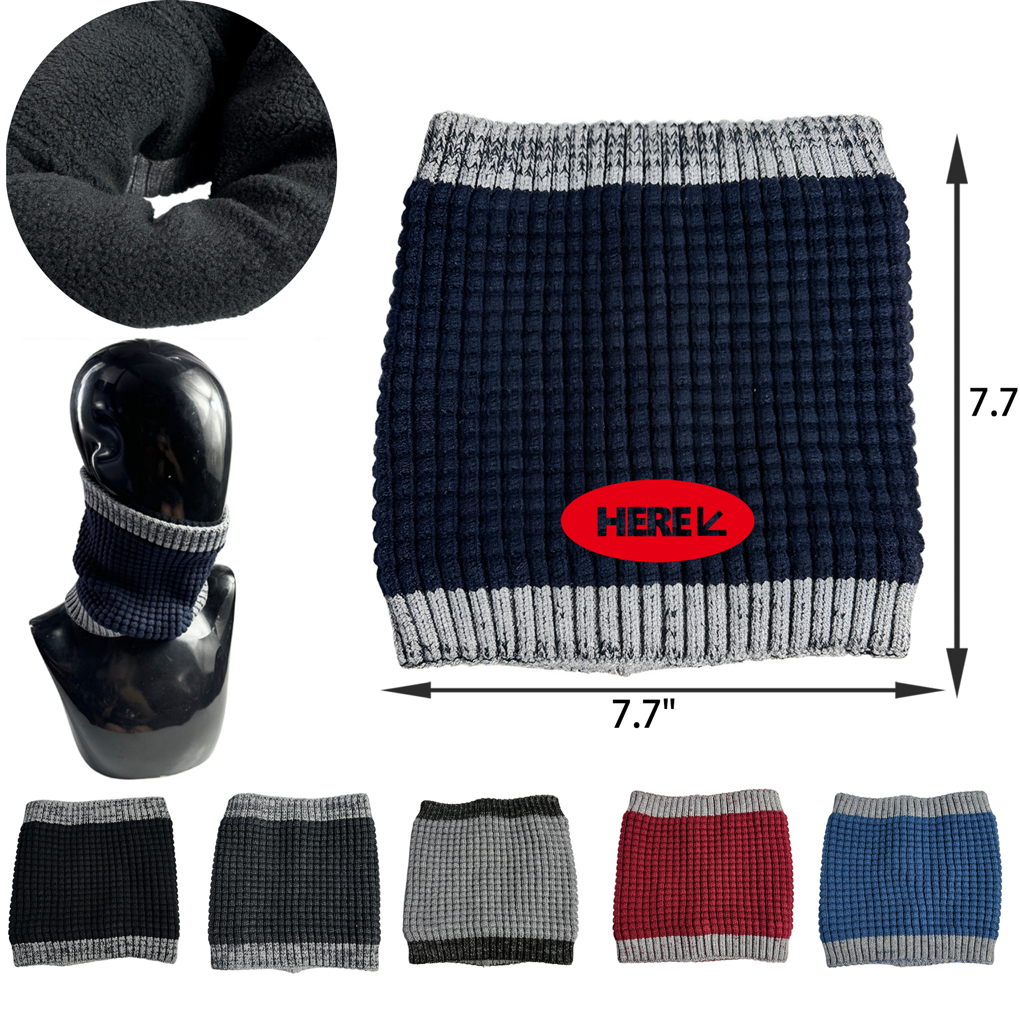 MOQ 50 PCS Warm Winter Knitted Warm Neck Gaiter 9