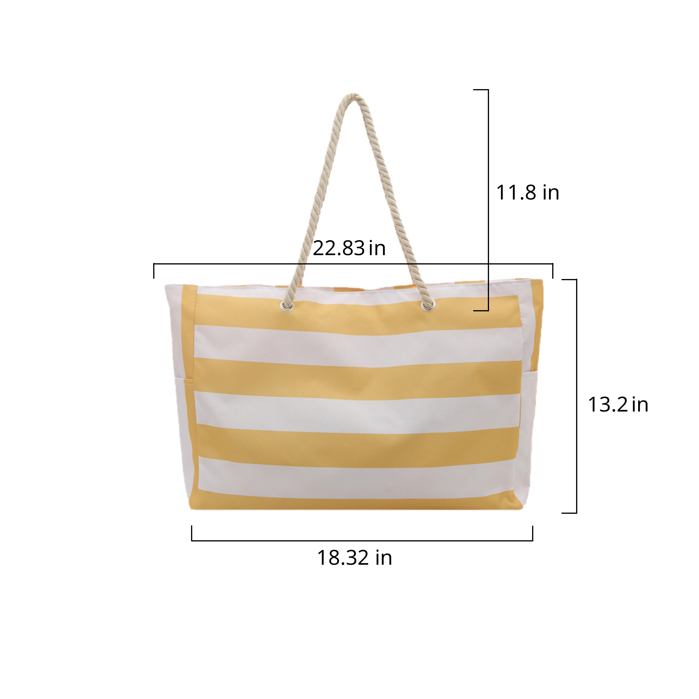 Striped Casual Tote Bag, custom tote bag with logo imprint 13