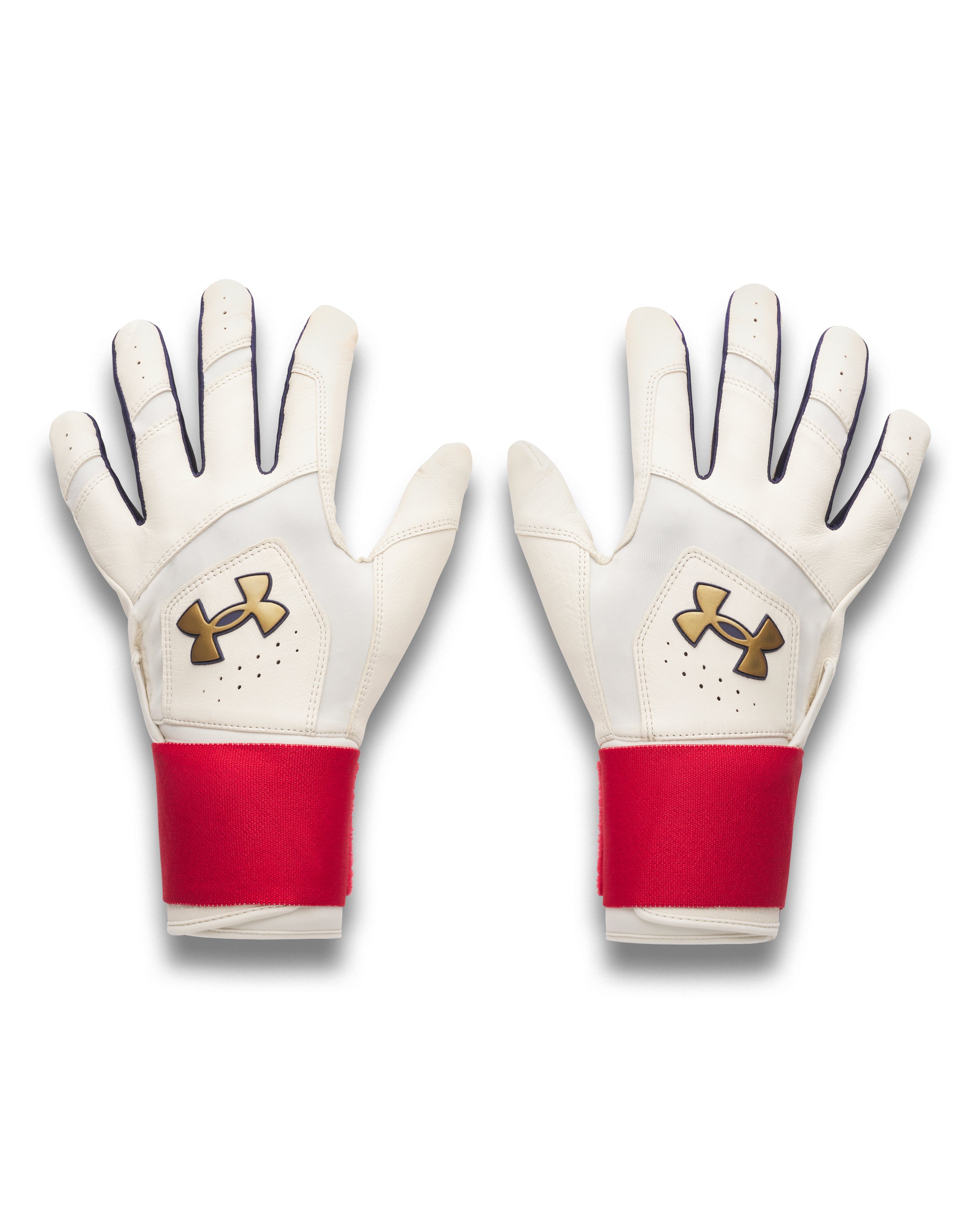 UA Yard 10 Long Cuff USA Men's Batting Gloves 4