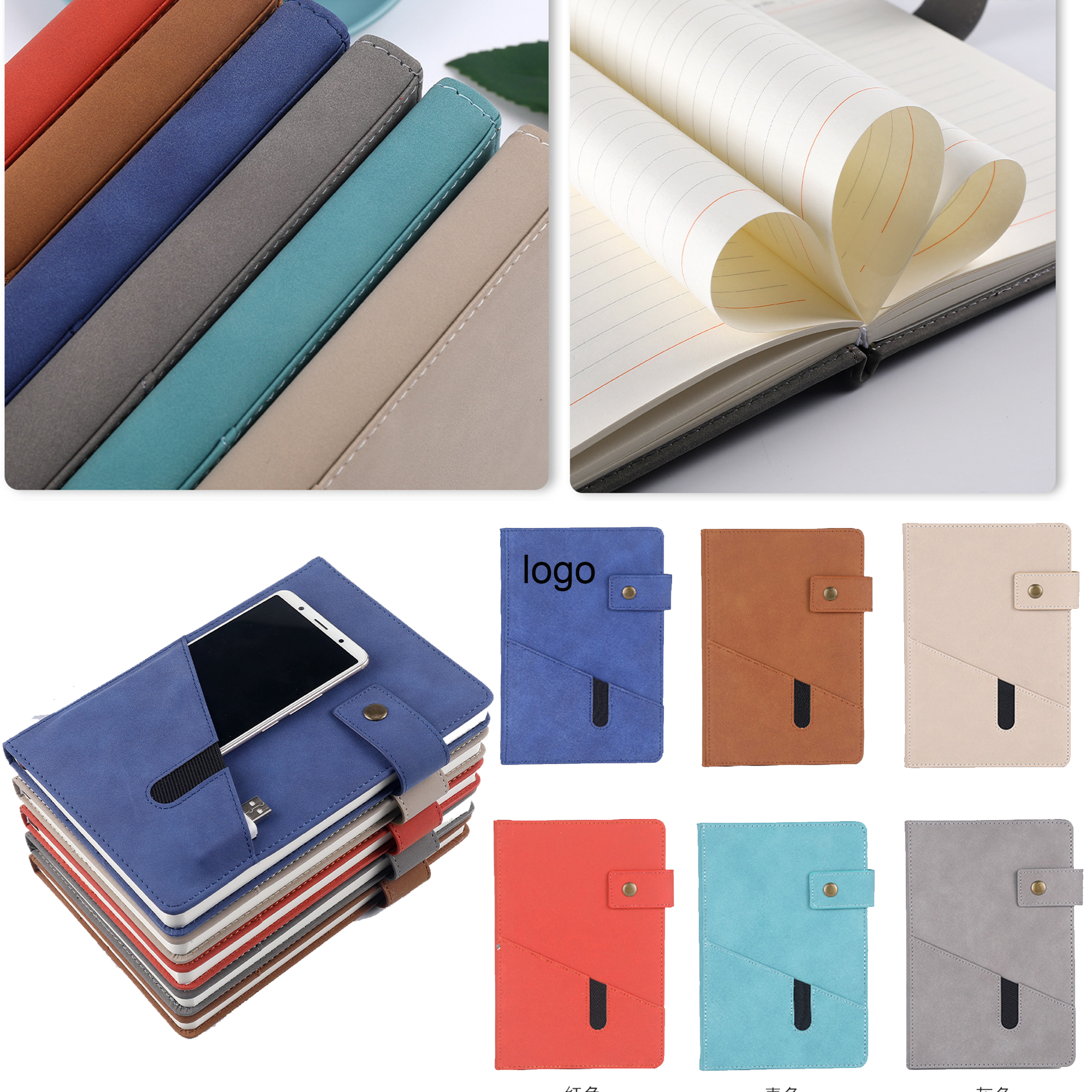MOQ50 A5 Interlayer Leather Notebook