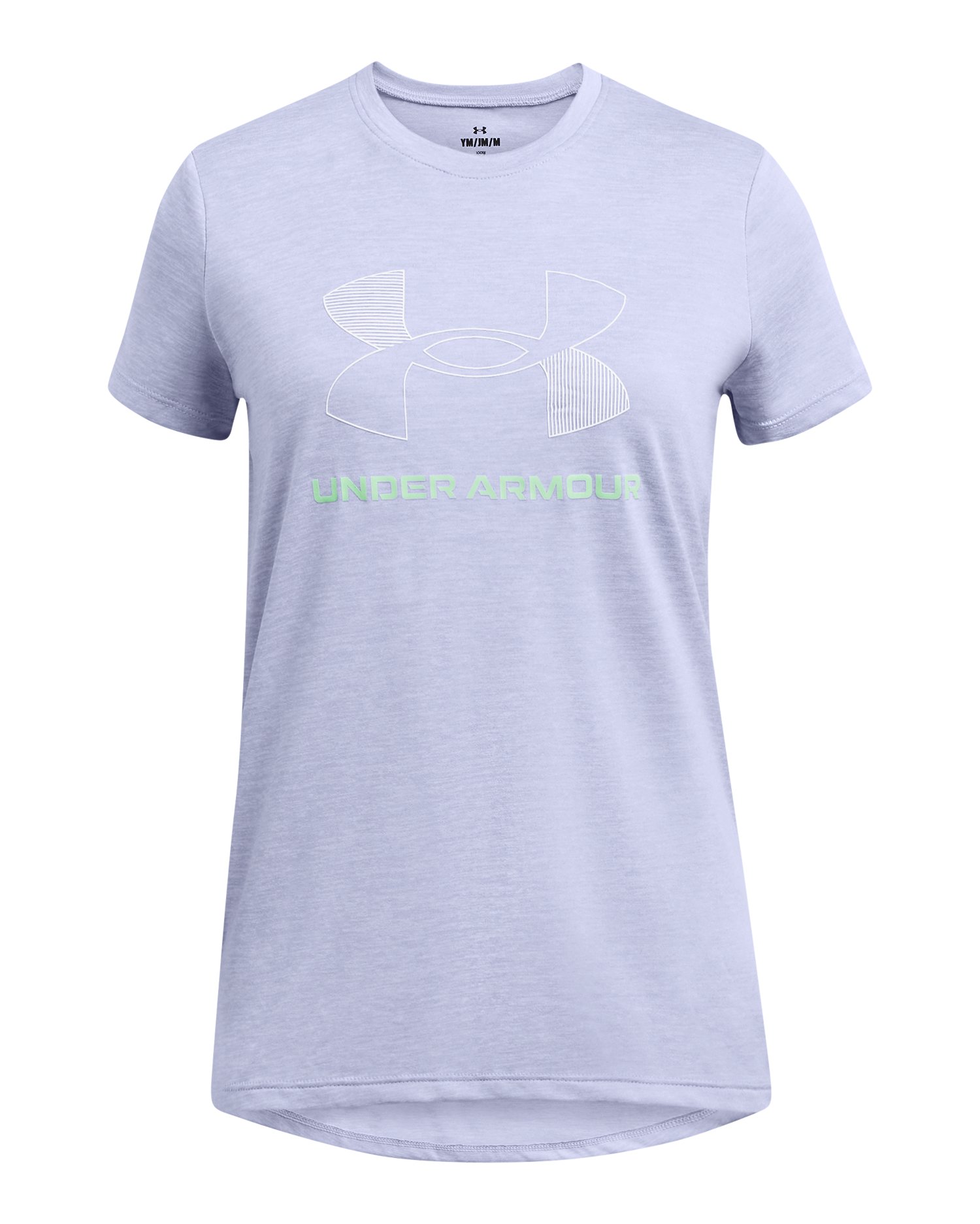 UA Tech Twist Big Logo Girls' Short Sleeve 25