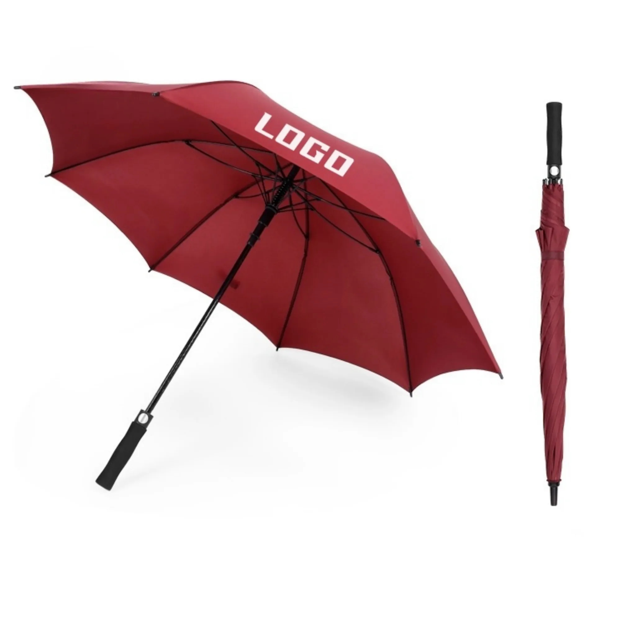 Golf  Long 8-bone Fiber EVA Handle Umbrella 11