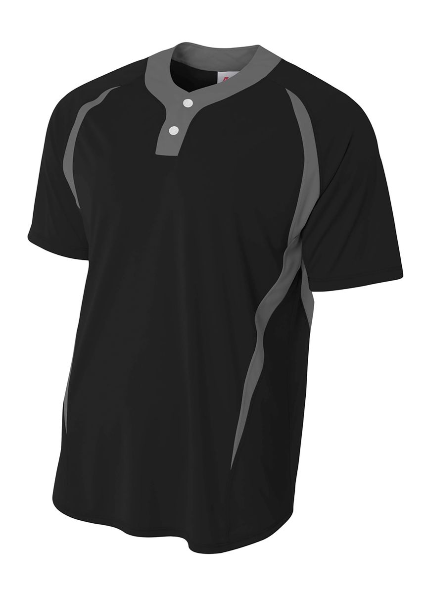 A4 2-Button Color Block Henley 12