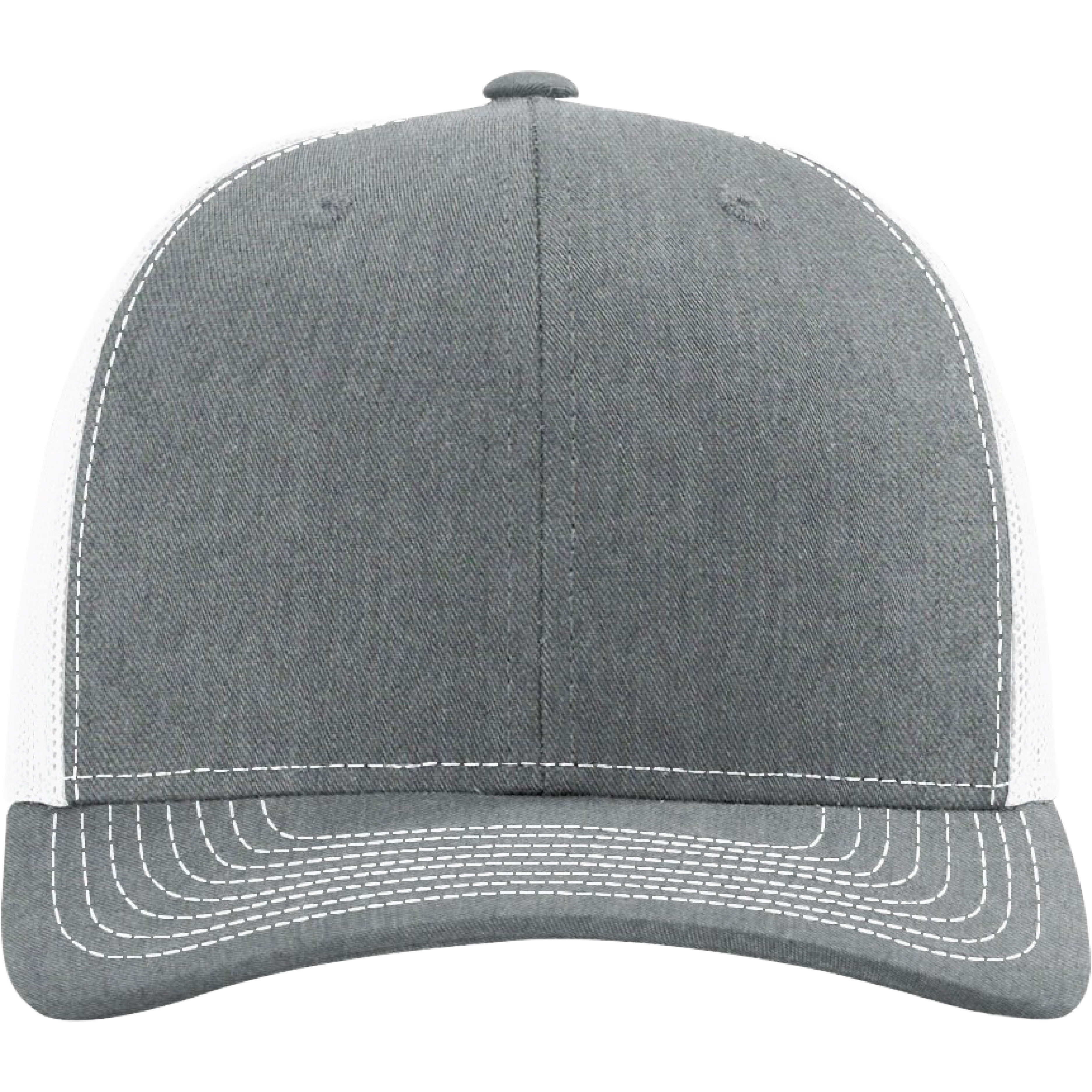 Richardson 112 6-Panel Snapback Trucker Hat w/Leatherette Adhesive Patches or Embroidery 318