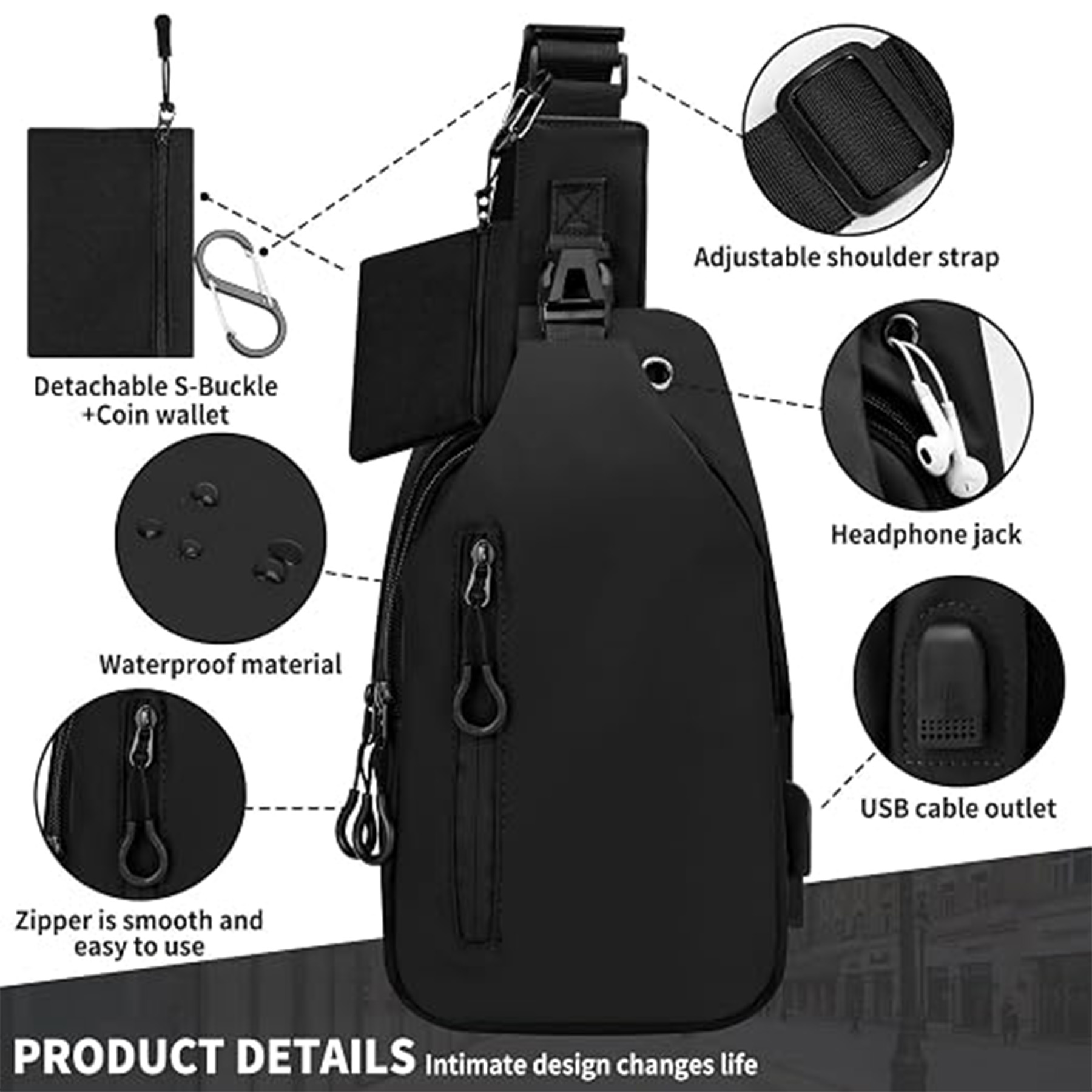 Crossbody Sling Bag with Coin Wallet 4