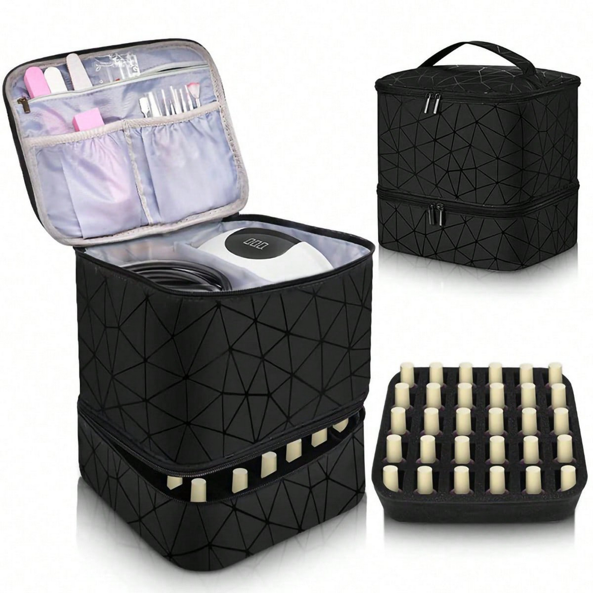 Double Makeup Nail Polish Storage Bag 9