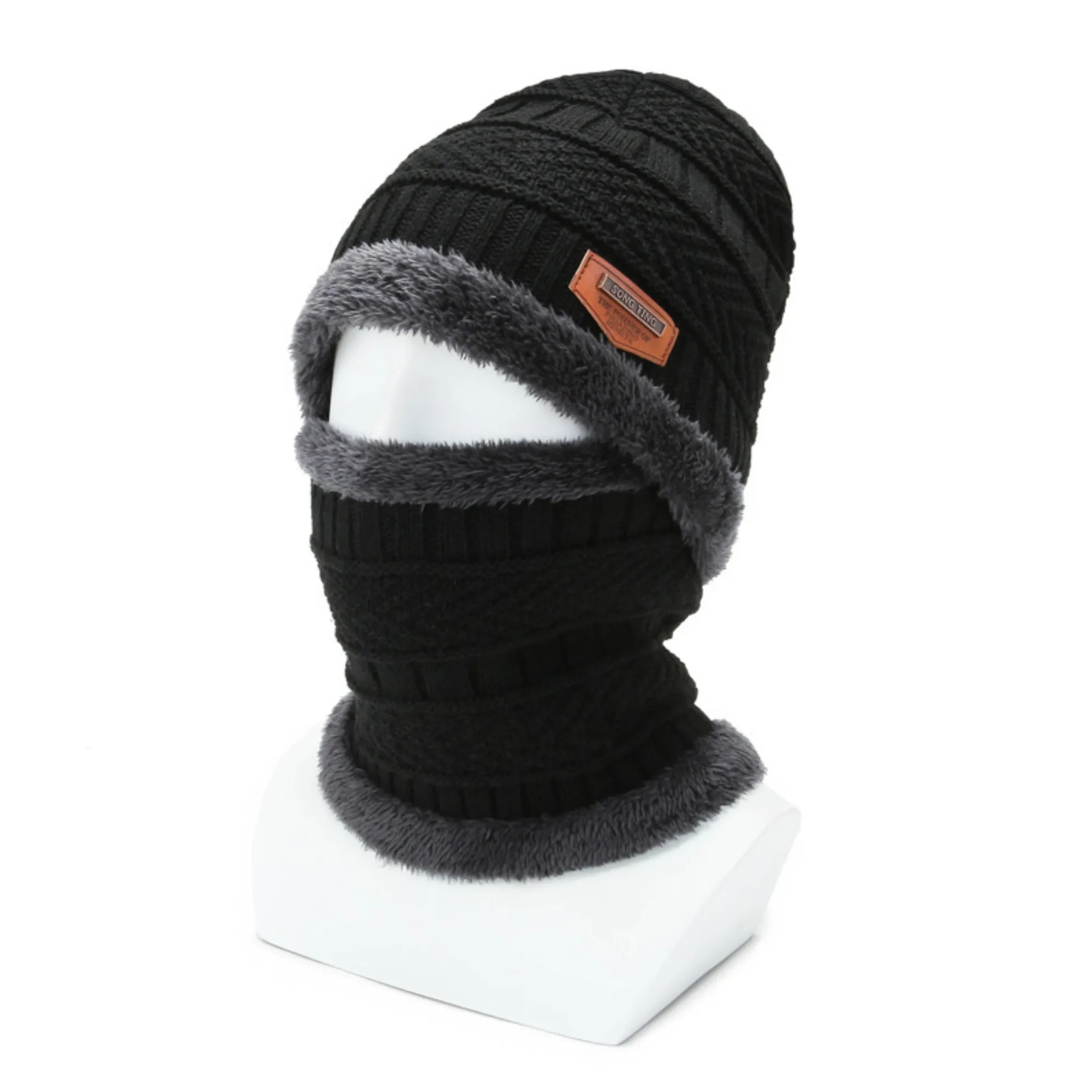 Unisex Beanie Hat Scarf Set For Winter 5