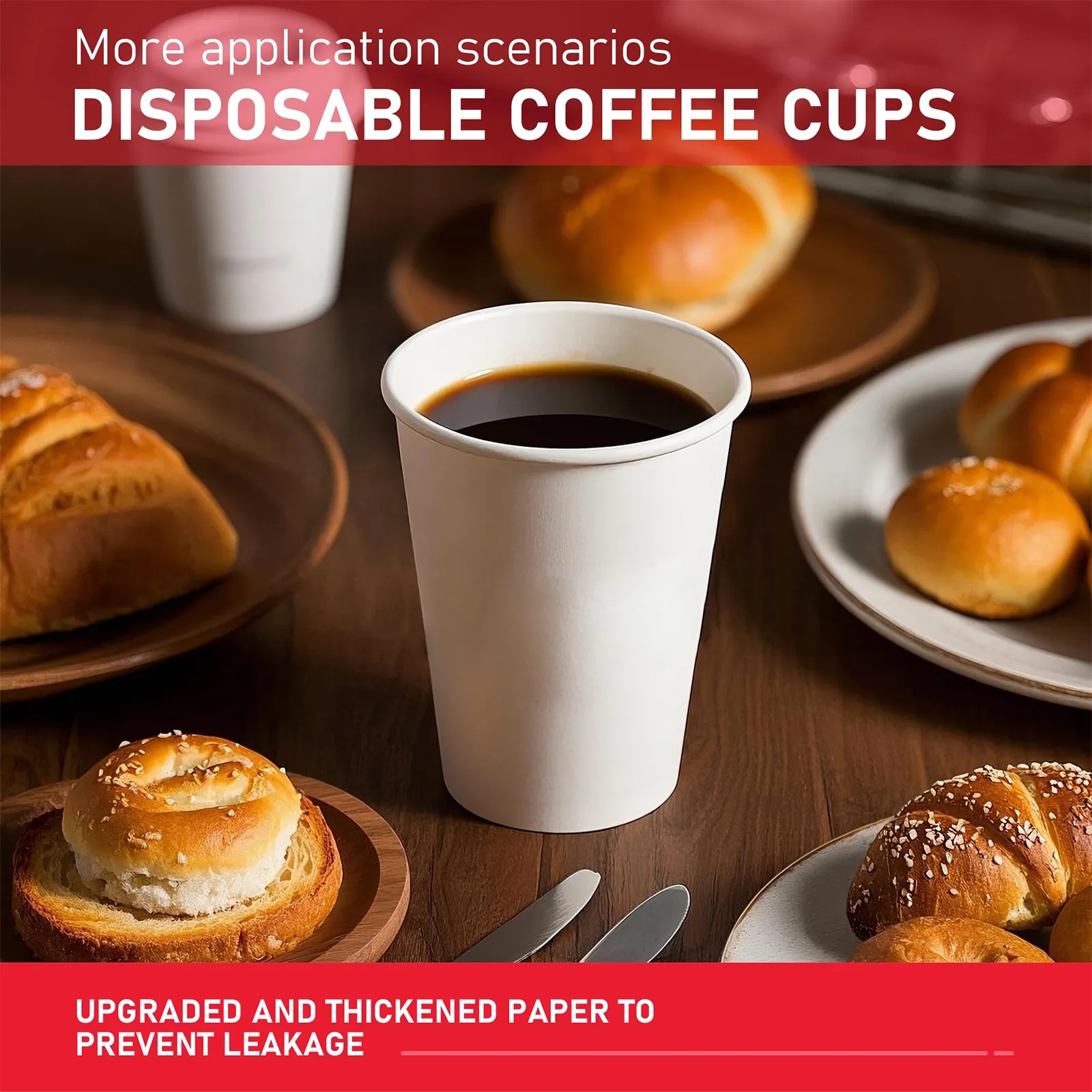 Leak Proof Disposable Paper Cup 3 oz 8 oz 12 oz 16 oz 22 oz 19