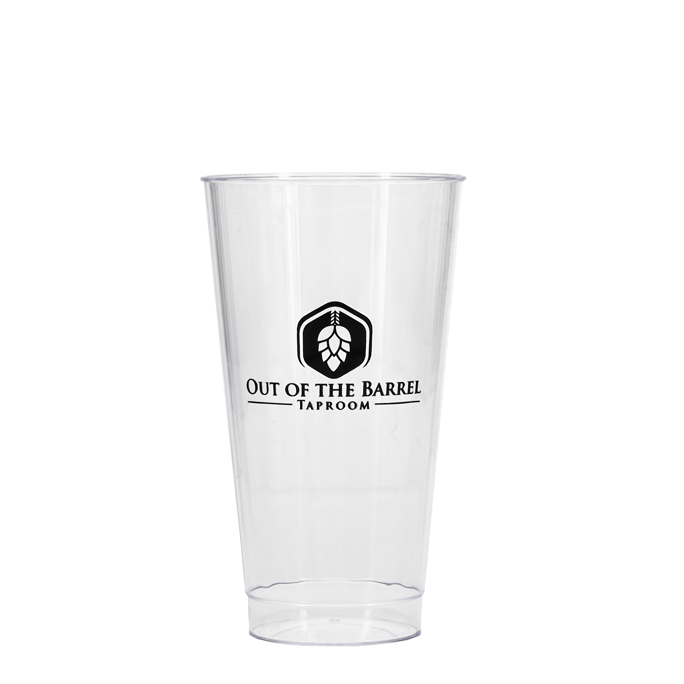16 oz Hard Plastic Fluted Cup Clear Tradition Print 6