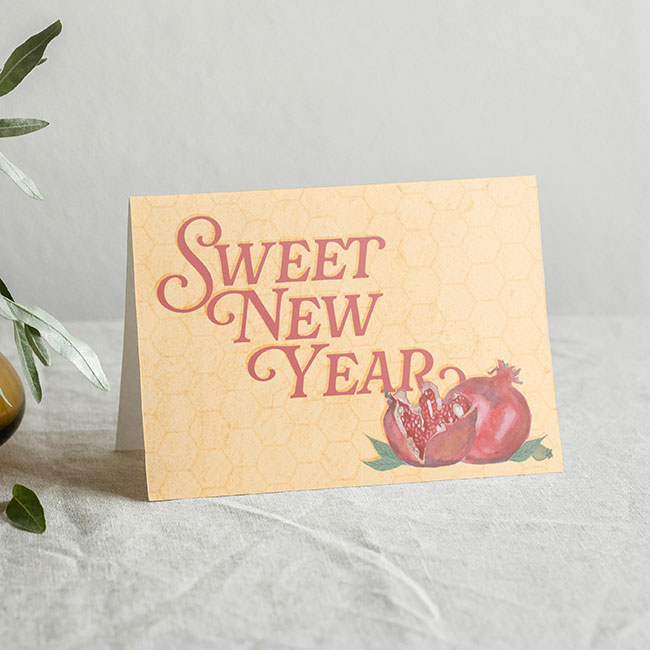 Rosh hashanah sweet new year greeting card