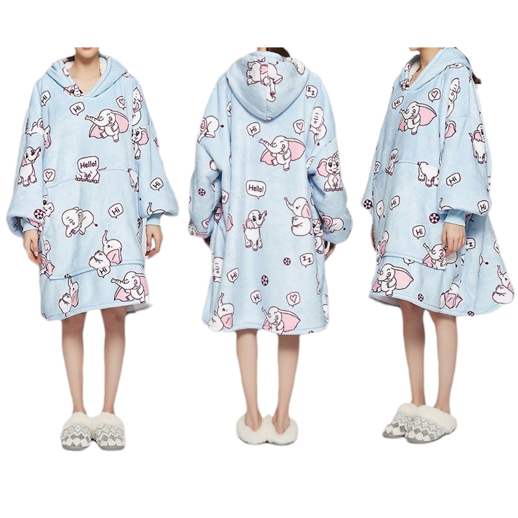 Oversized Fleece Blanket Hoodie