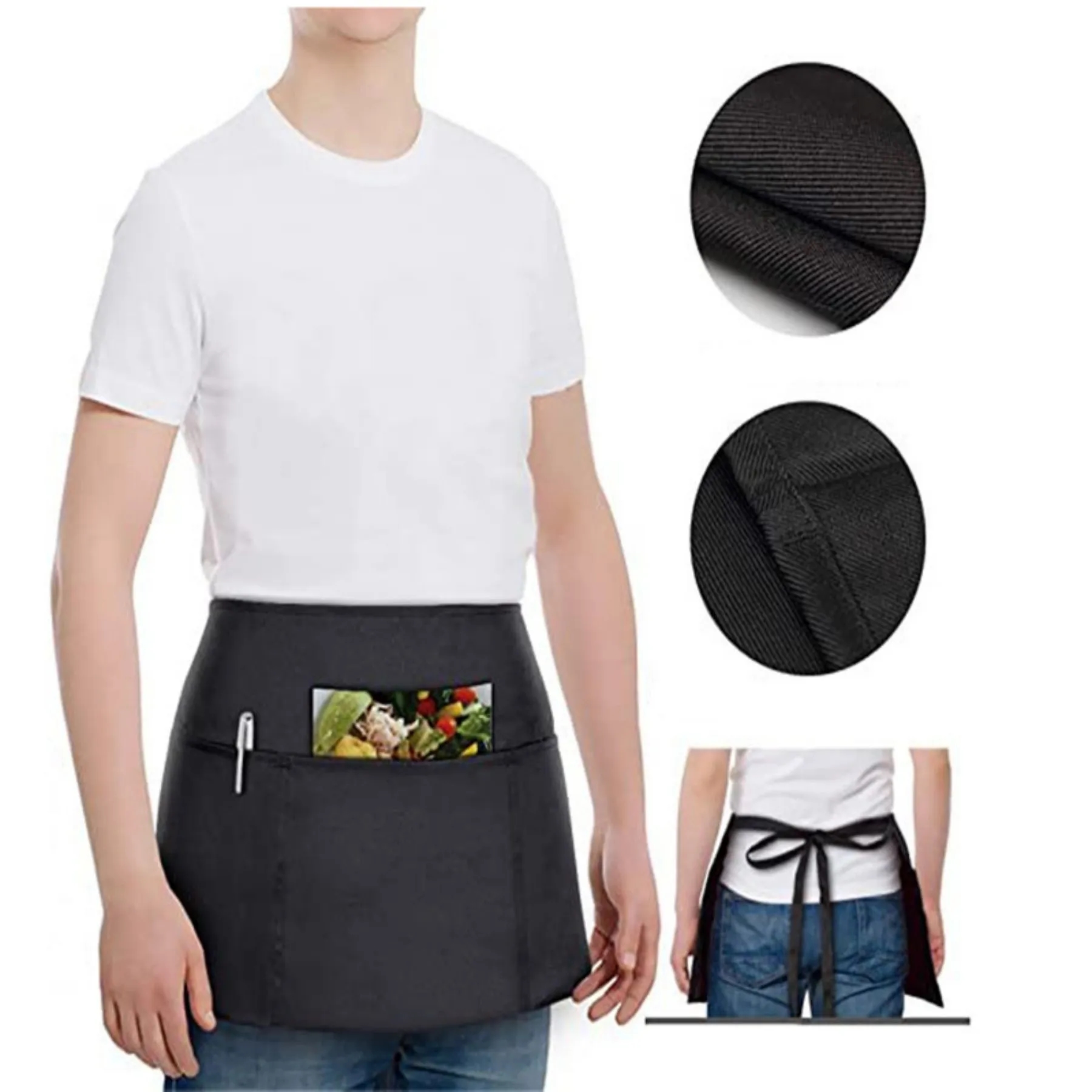 Three Pockets Chef Half Apron 43