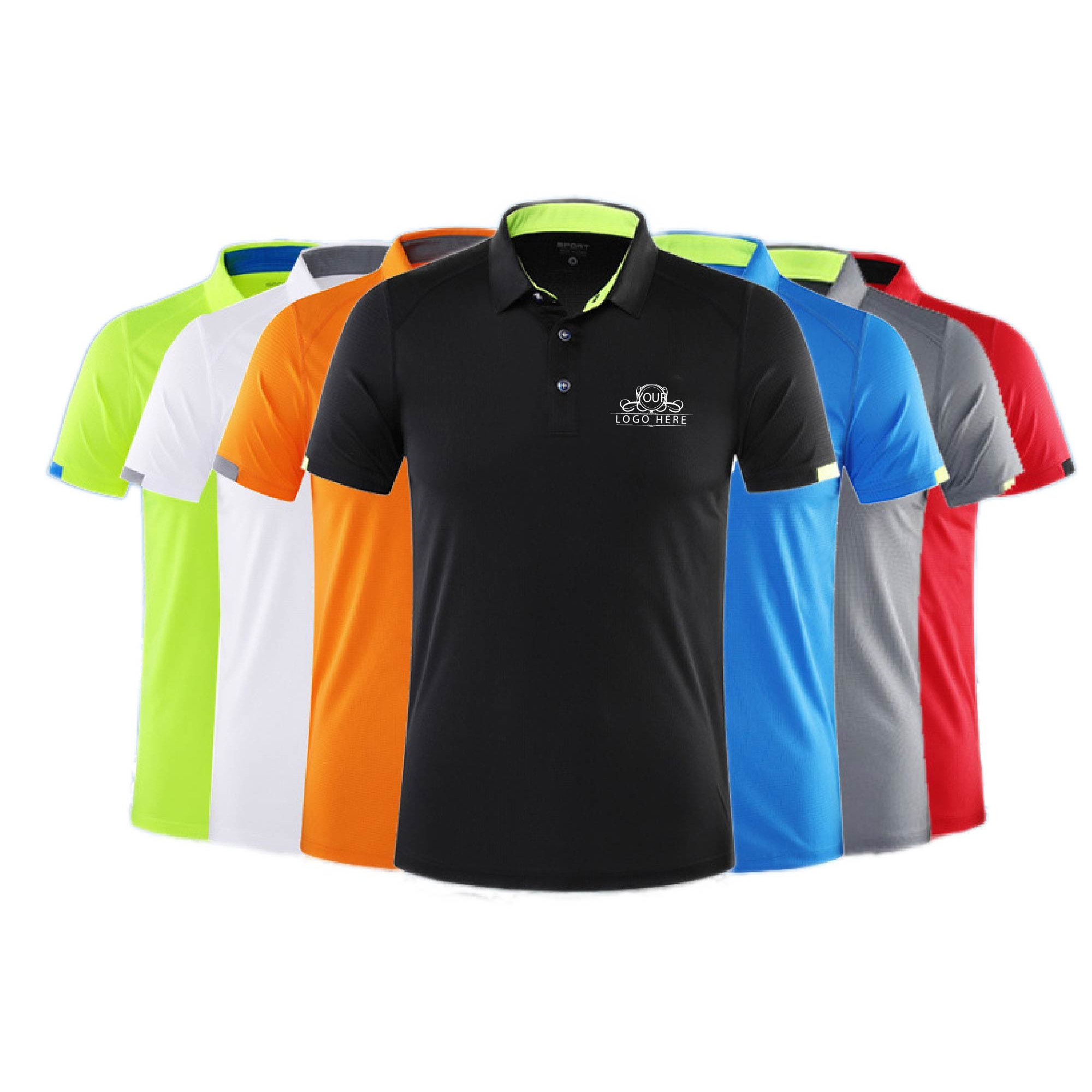 Mens Polo Shirt Short Sleeve Sports Golf Tennis T-Shirt
