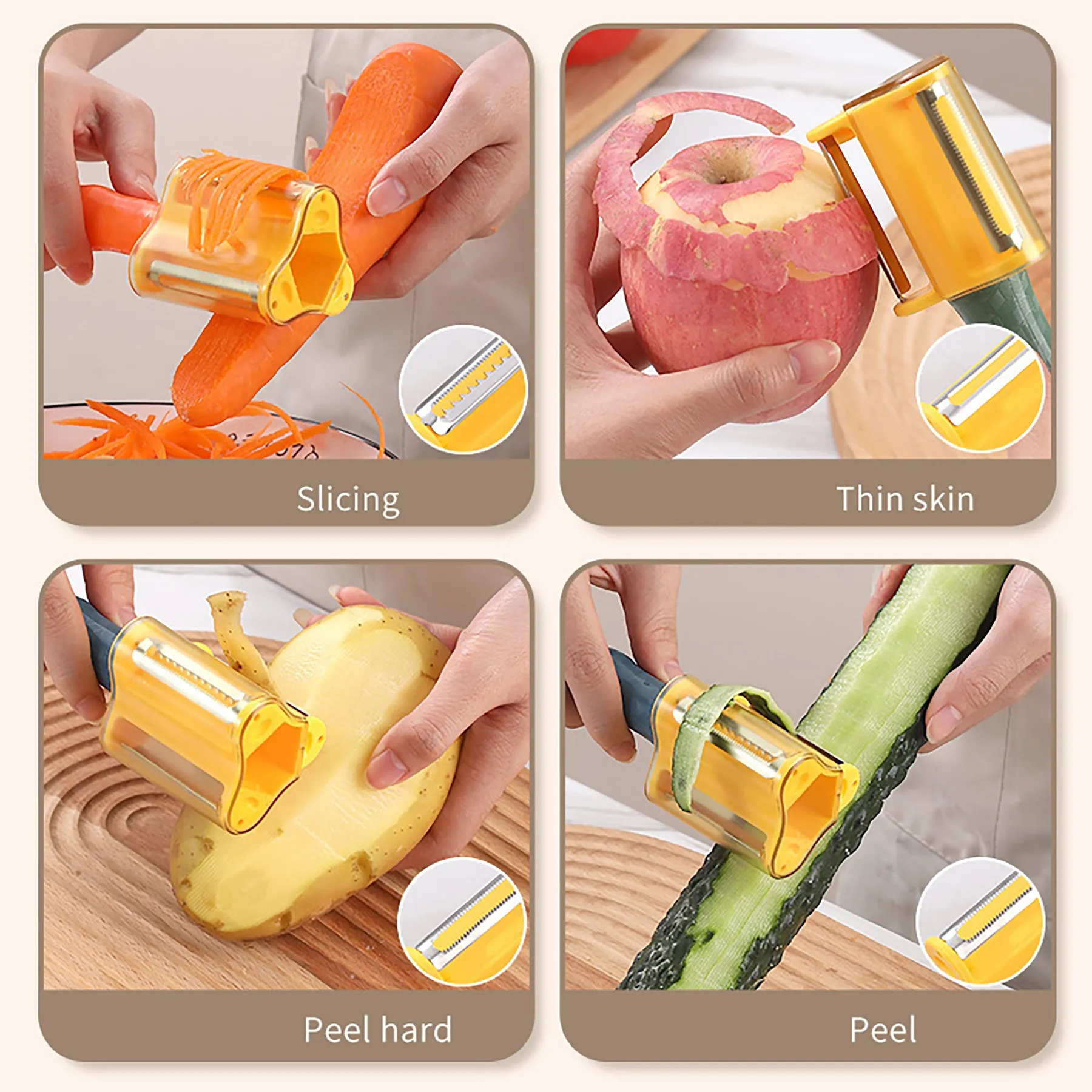 Polypropylene 3-in-1 Fruit Paring Knife 19