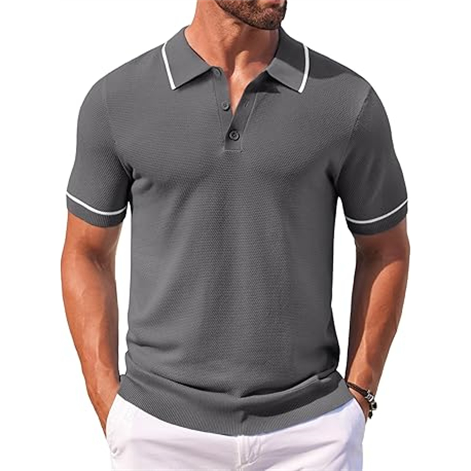 Men's Knit Golf Polo Shirt 33