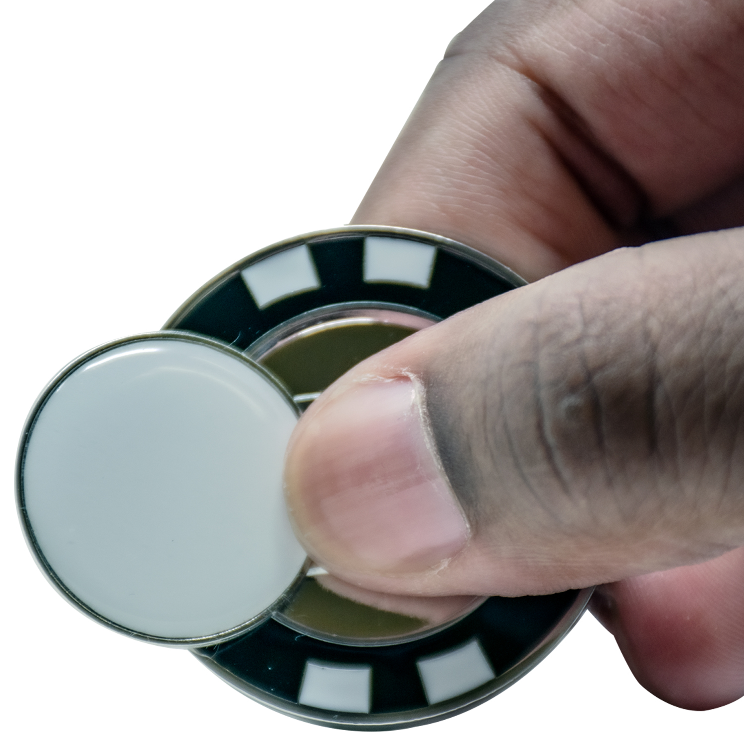 Metal Poker Chip with Removable Ball Marker 40