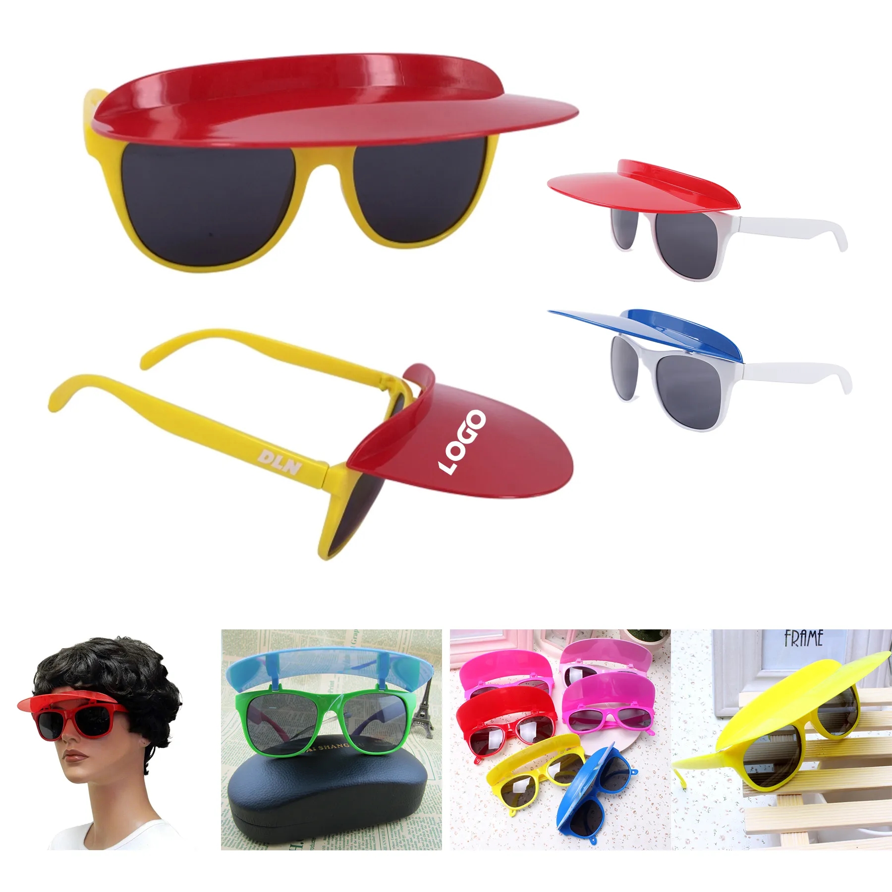 Two-tone visor sunglasses