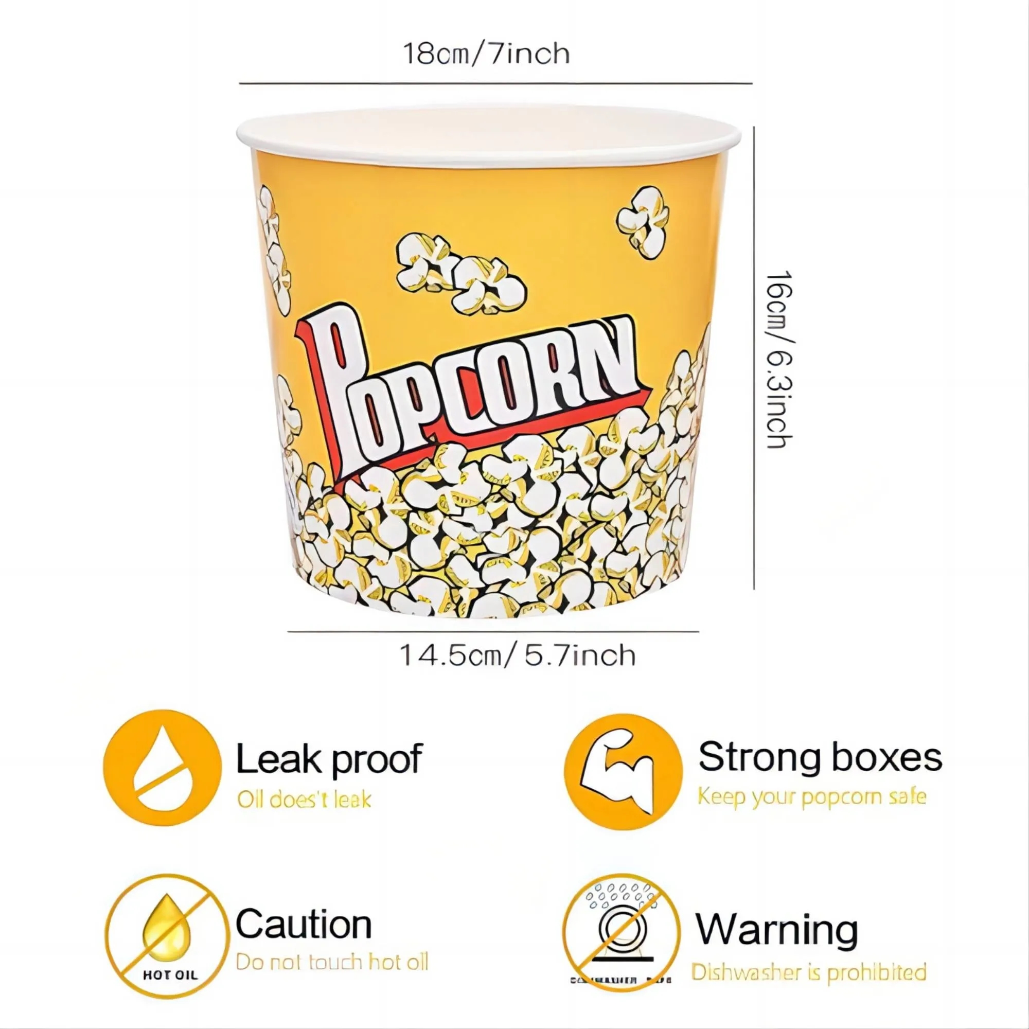 85oz Popcorn Bucket MOQ 500 9