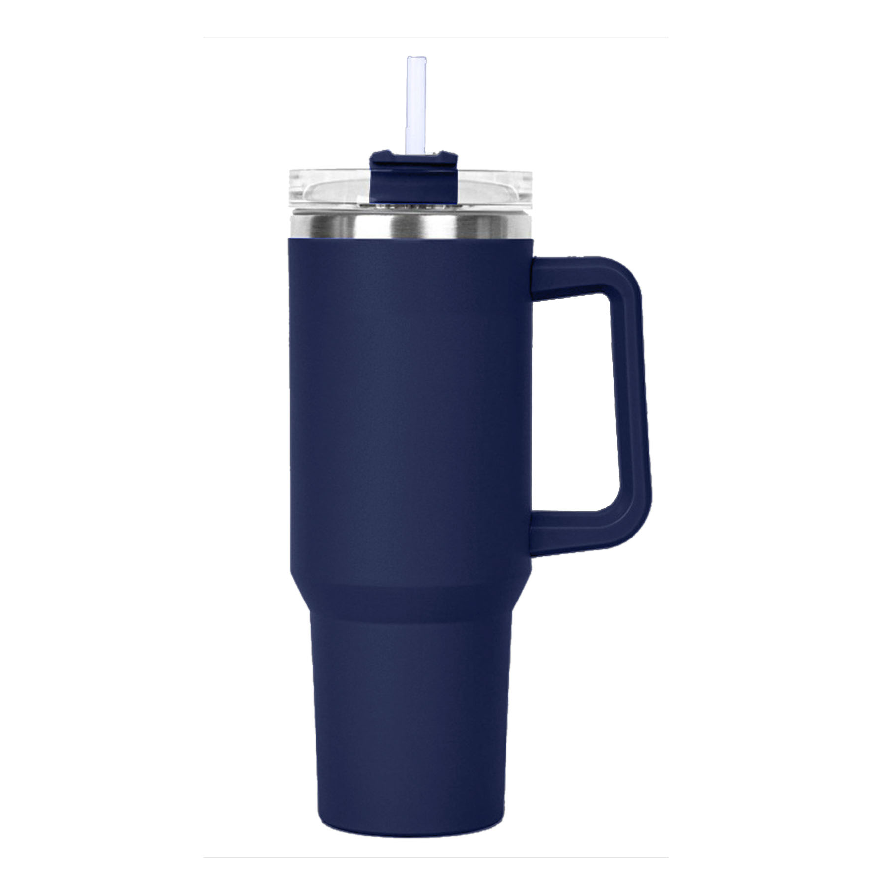 40 OZ. S/S Travel Handle Mug w/ Twist Closure Straw Lid 25