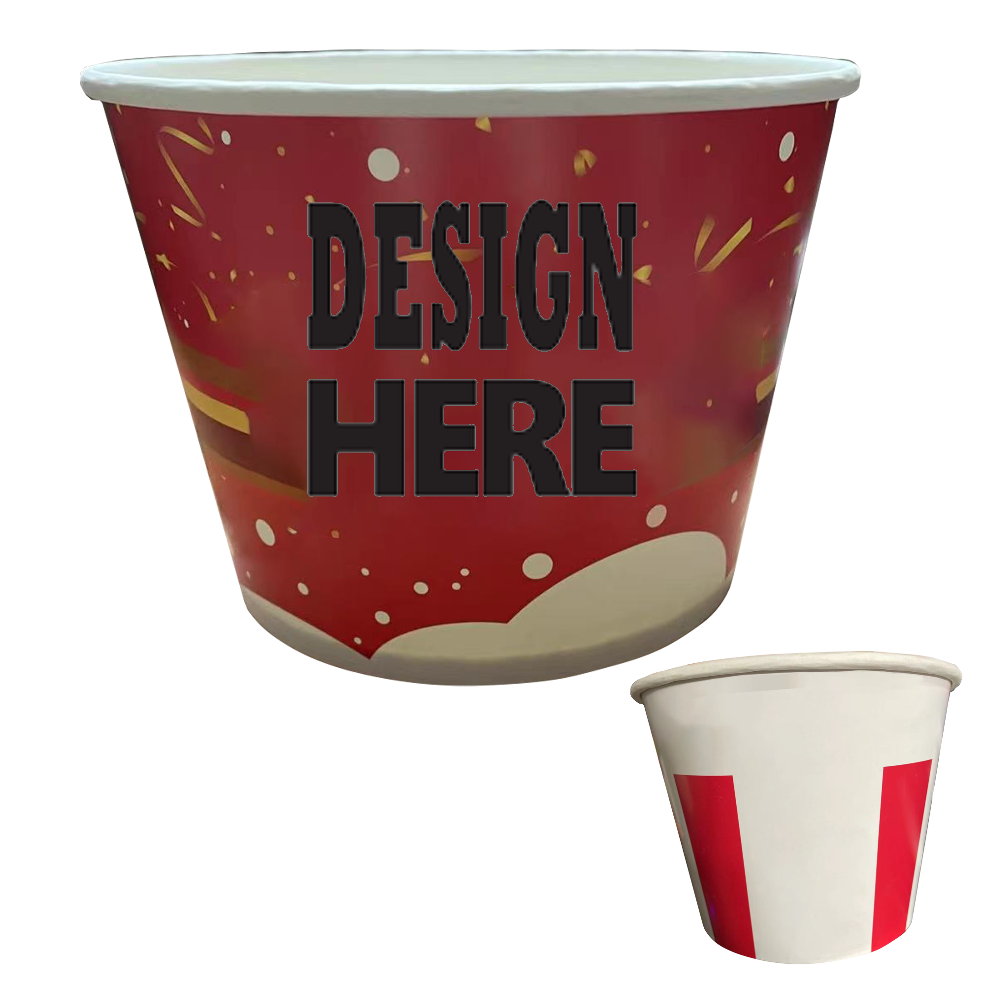 85oz Custom Fried Chicken Popcorn Bucket Snack Tub 6